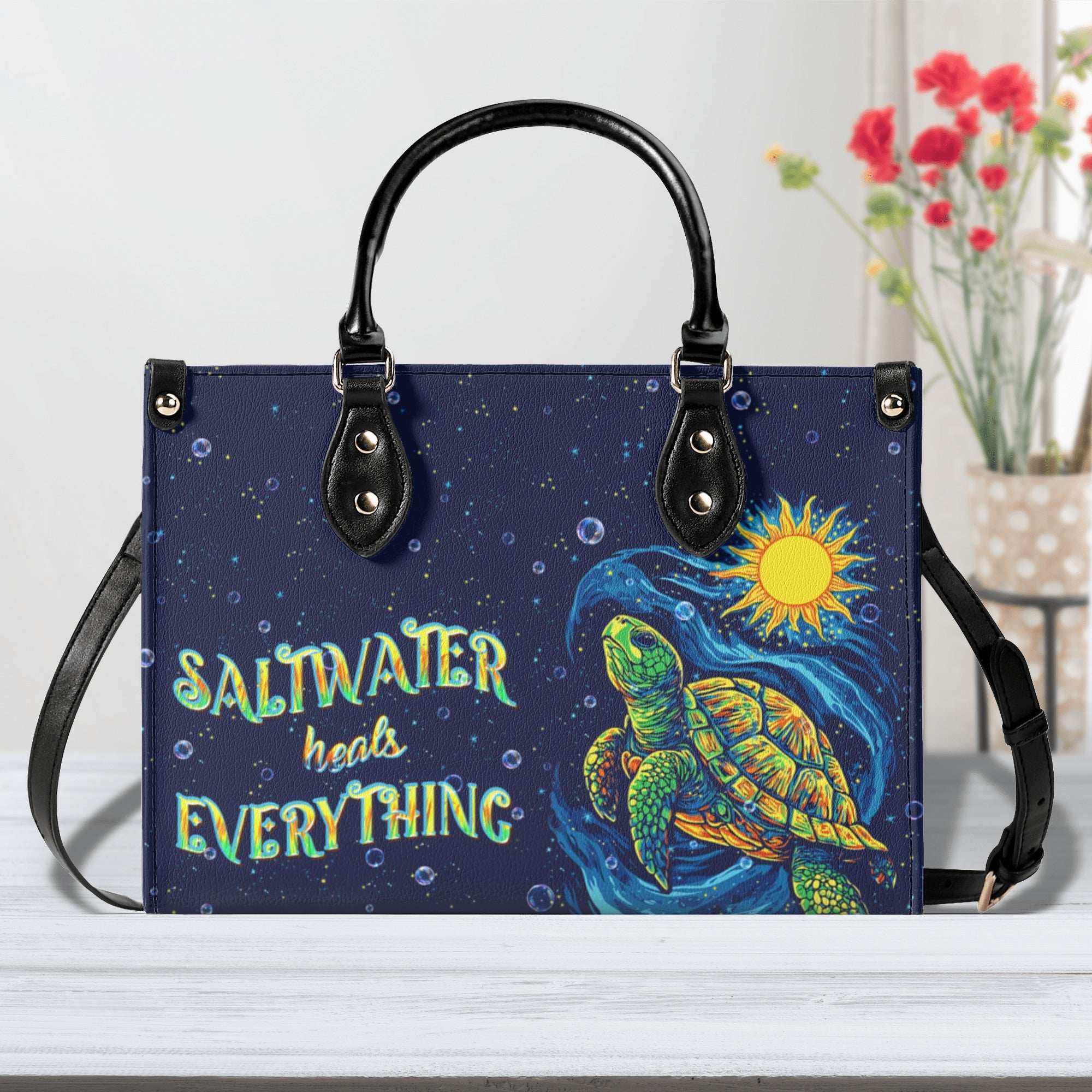 SALTWATER HEALS EVERYTHING LEATHER HANDBAG  - TLPQ2711243