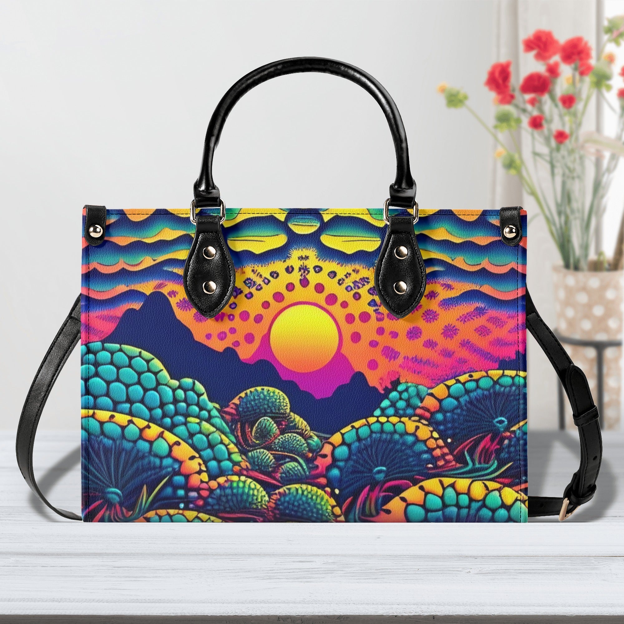 COLOFUL SUNRISE LEATHER HANDBAG - YHLT0412244