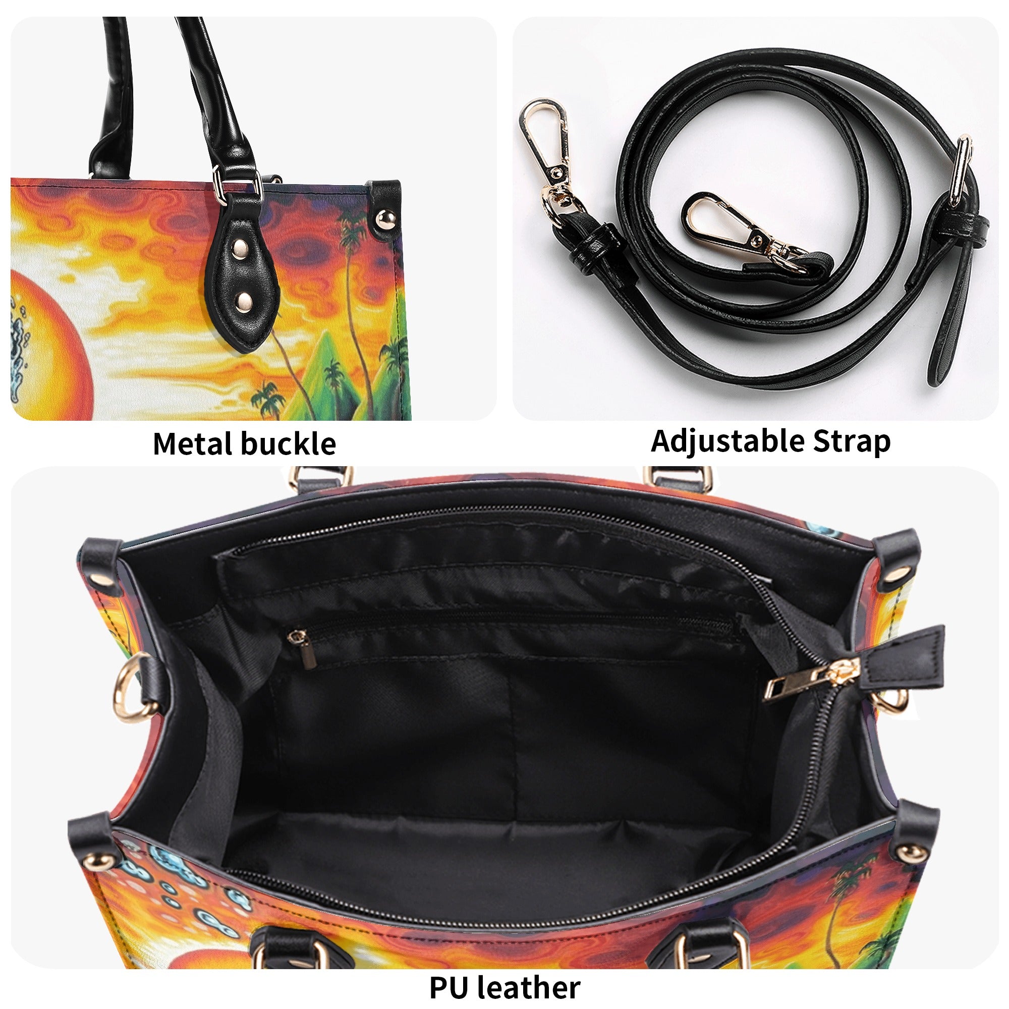 BEACH SUNSET LEATHER HANDBAG - YHLT1012244