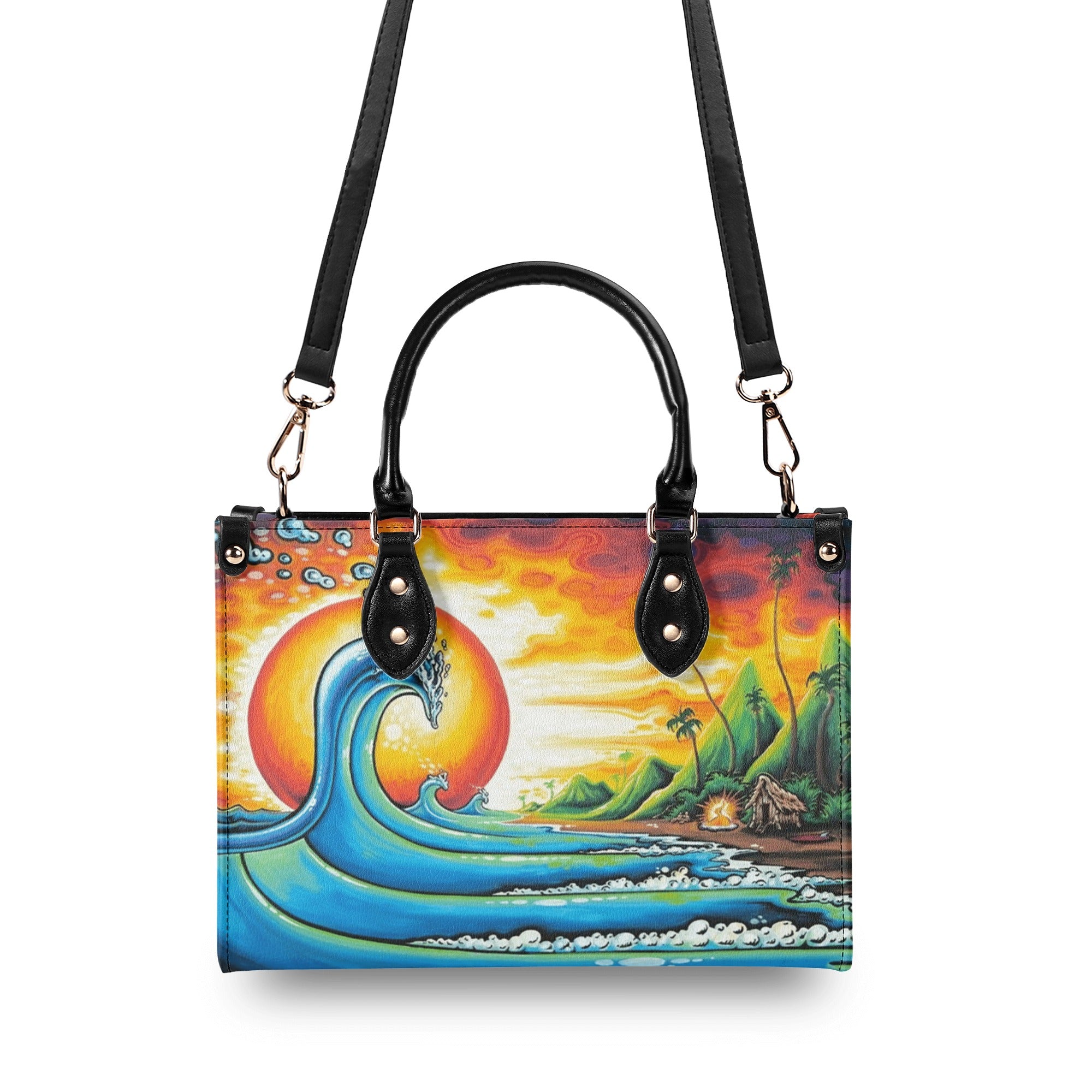 BEACH SUNSET LEATHER HANDBAG - YHLT1012244