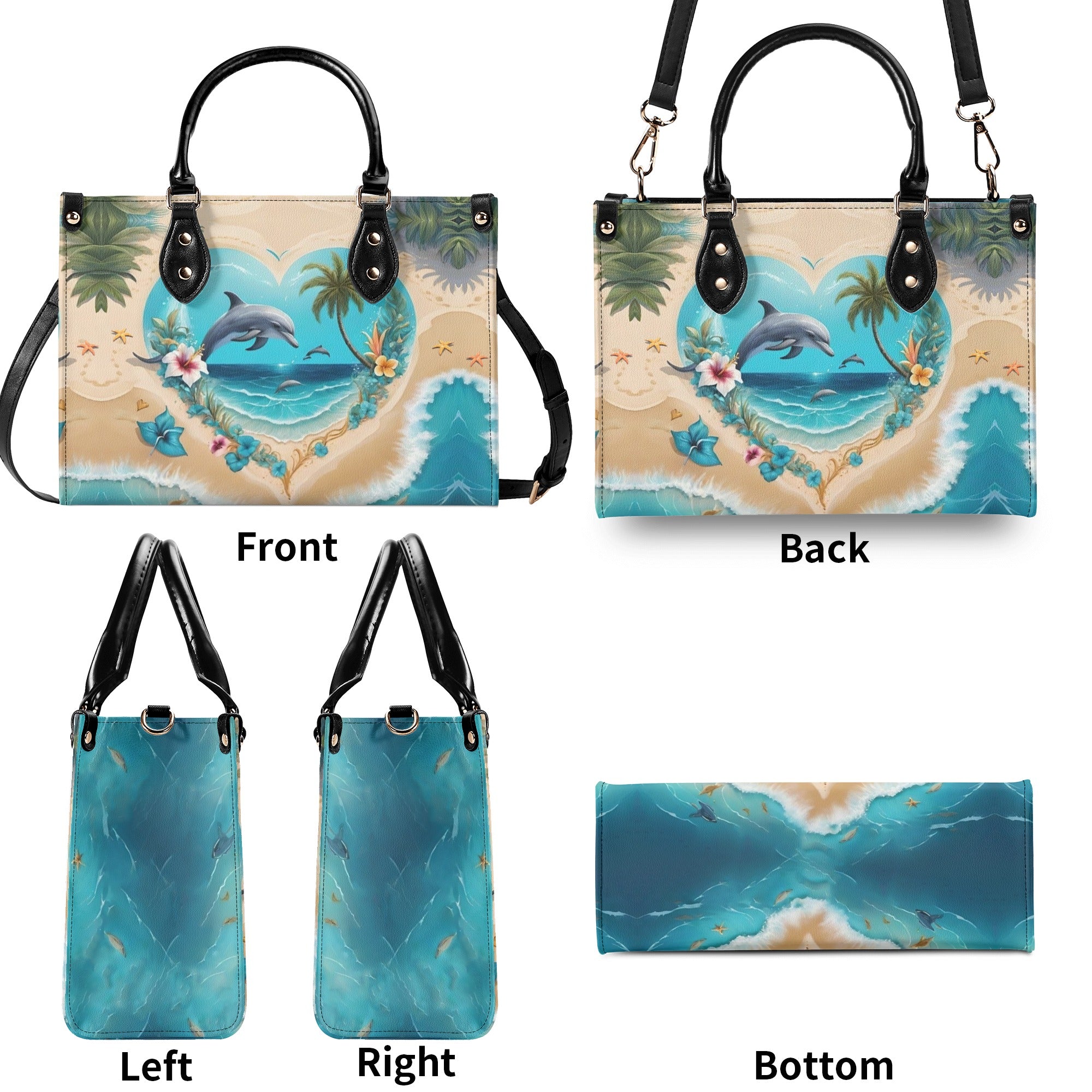 OCEAN DOLPHIN LEATHER HANDBAG - YHHG1712244