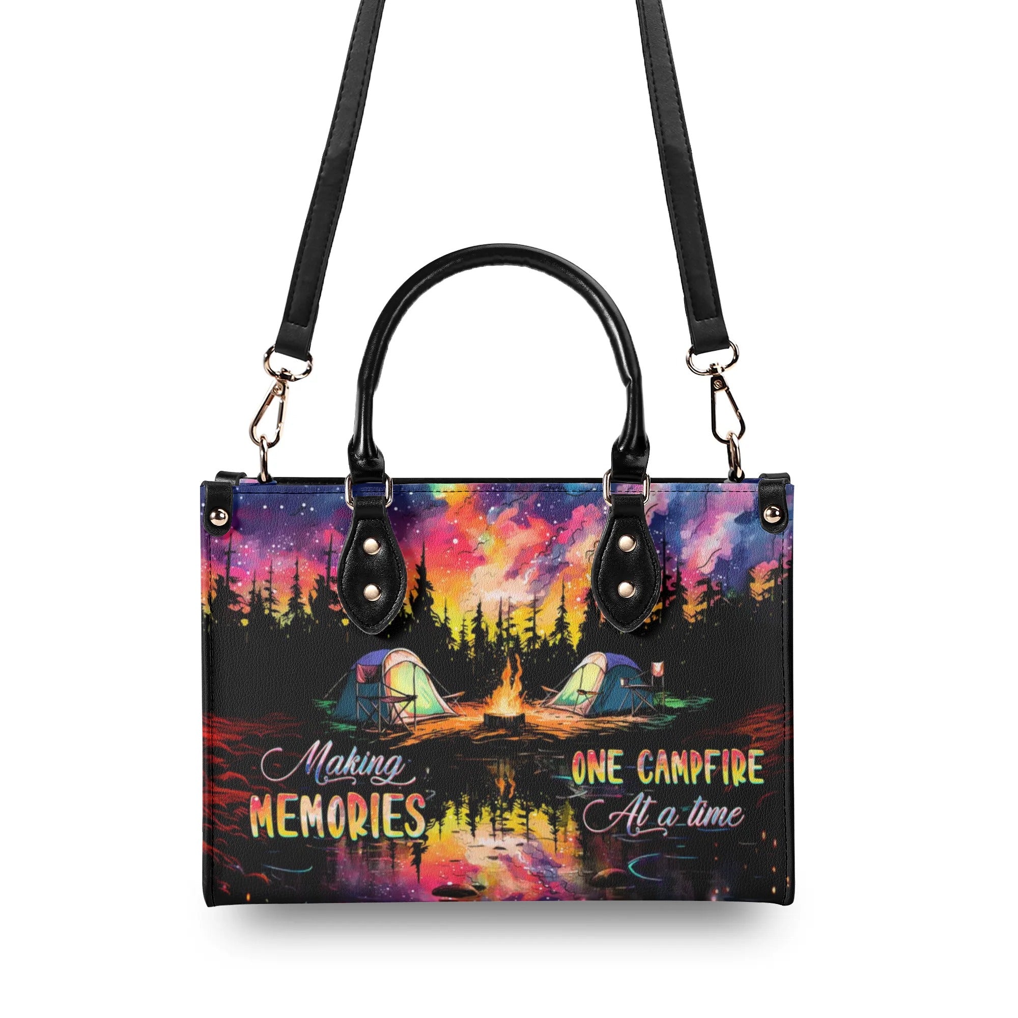 MAKING MEMORIES ONE CAMPFIRE AT A TIME LEATHER HANDBAG - TLTW2705243