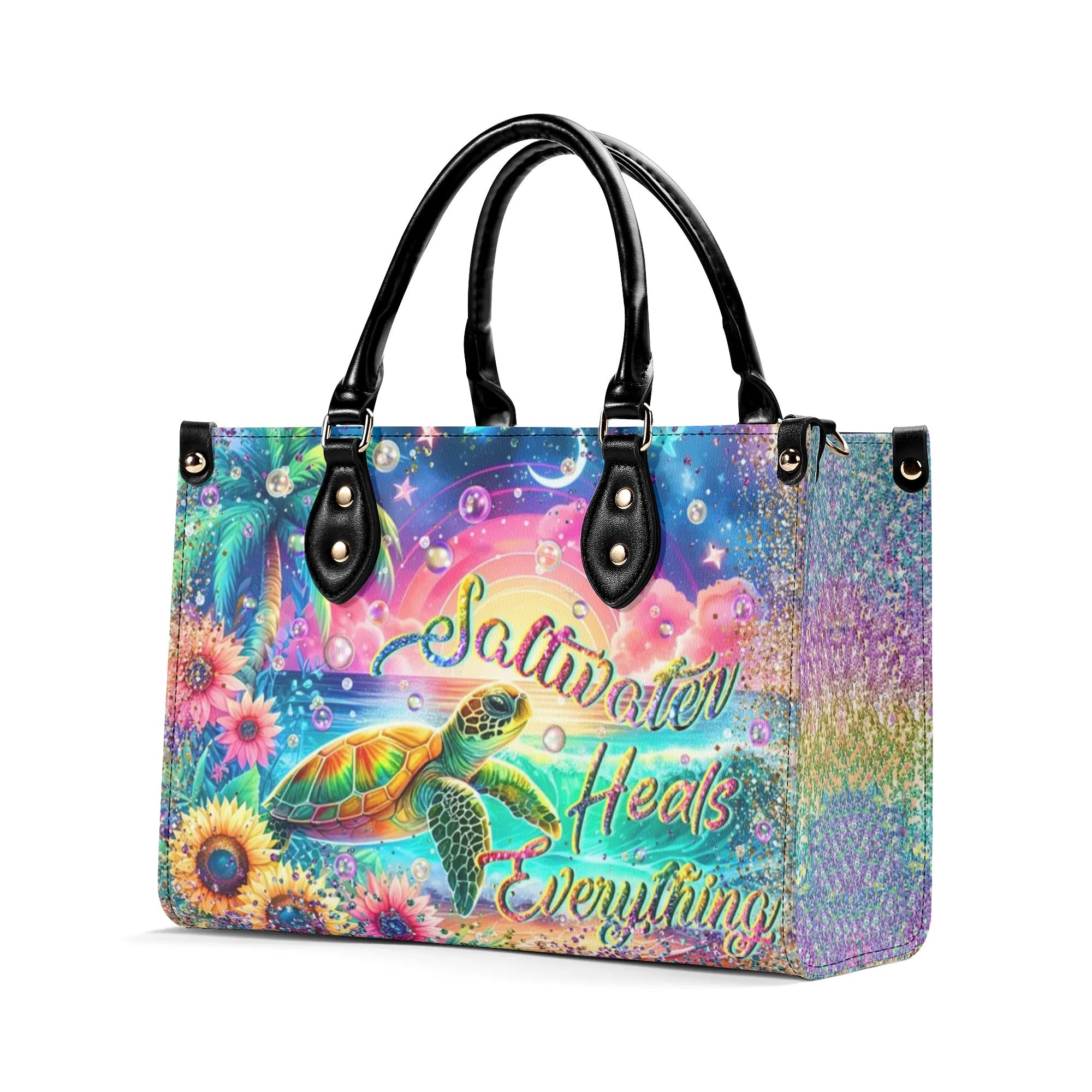 SALTWATER HEALS EVERYTHING LEATHER HANDBAG - YHLN0107244