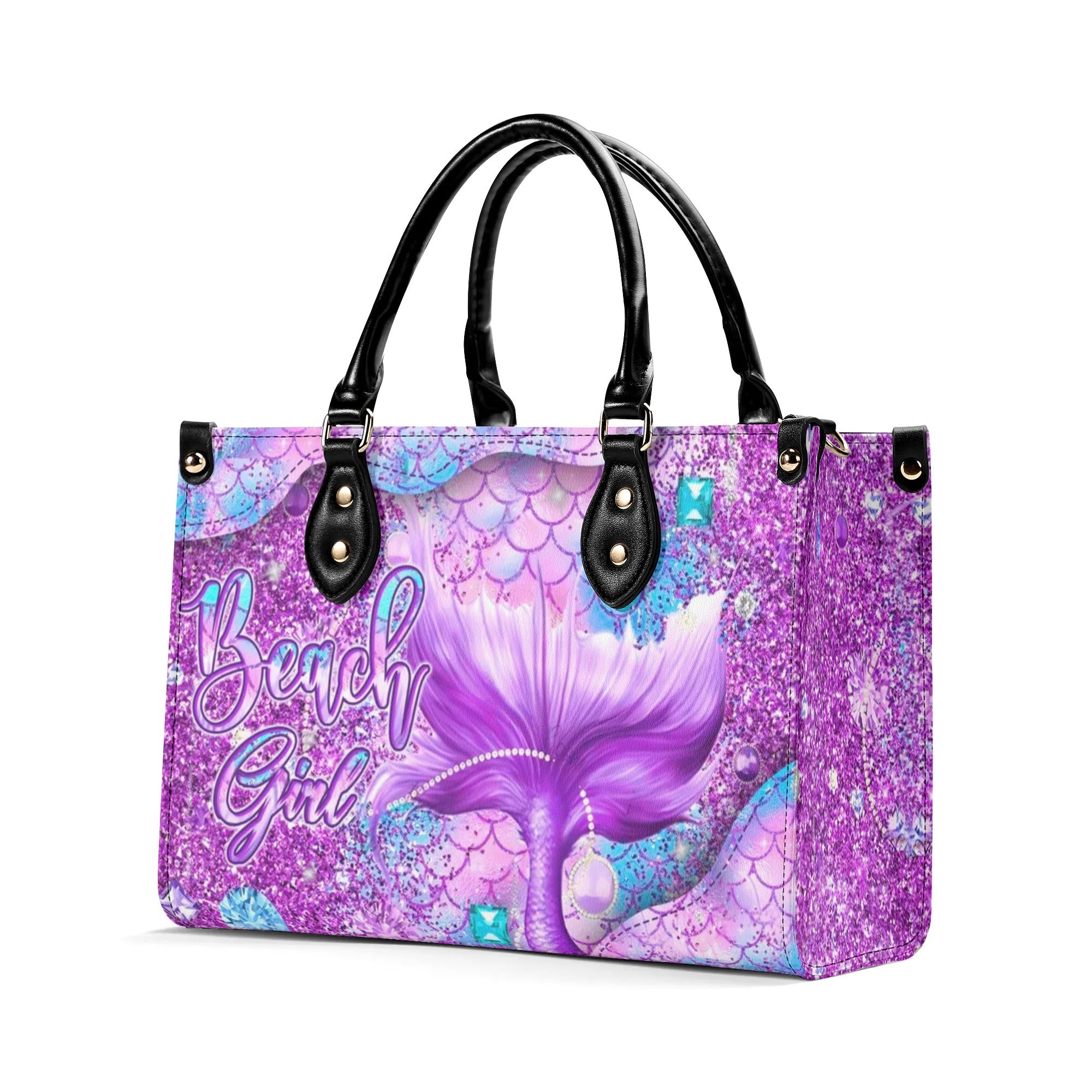 BEACH GIRL MERMAID LEATHER HANDBAG - YHHN0606241