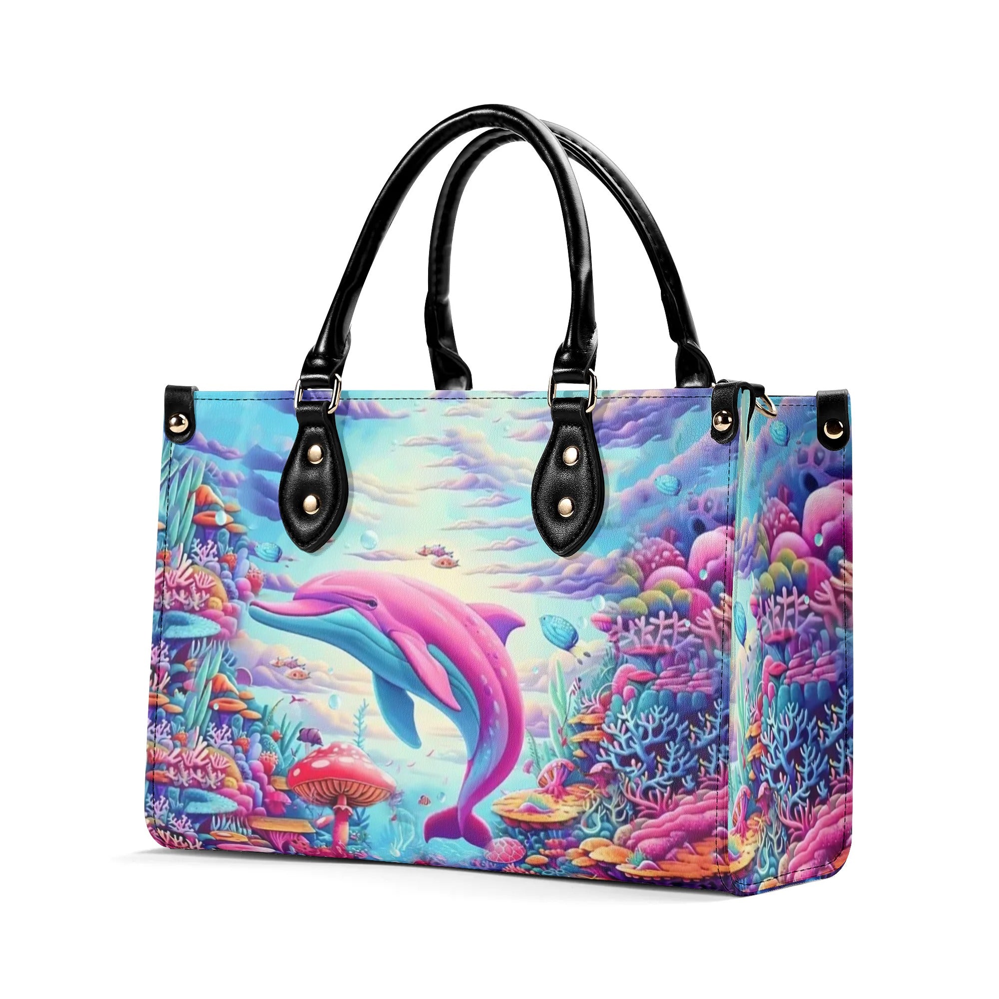 PINK DOLPHIN LEATHER HANDBAG - YHLT0409244