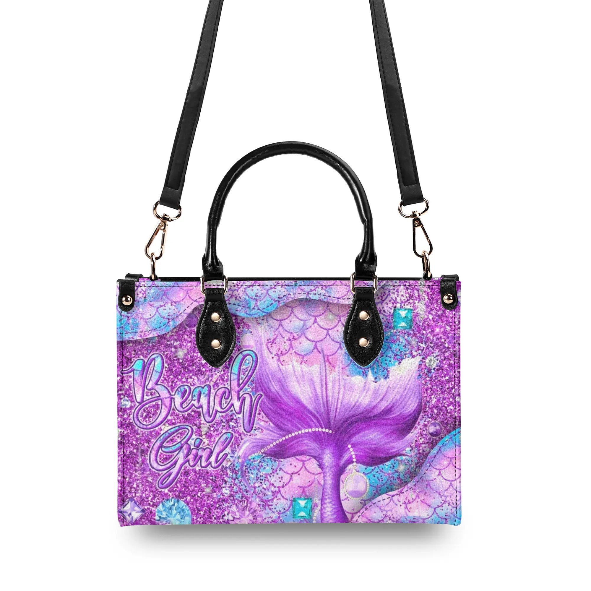 BEACH GIRL MERMAID LEATHER HANDBAG - YHHN0606241