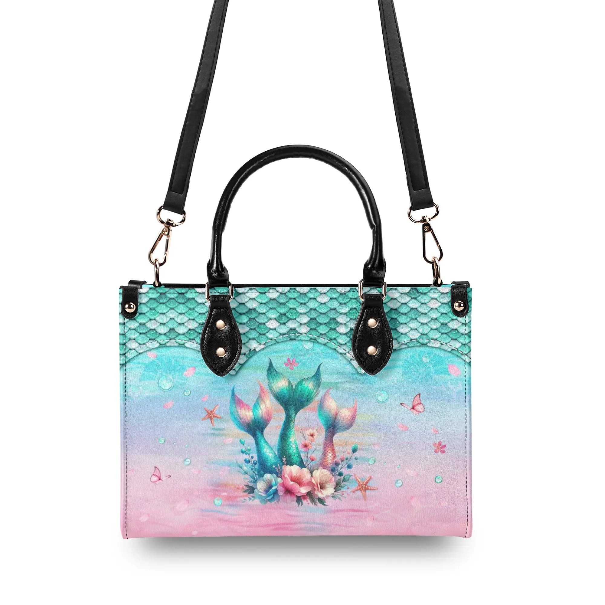 SALTY AIR AND MERMAID VIBES LEATHER HANDBAG - YHLT0506243