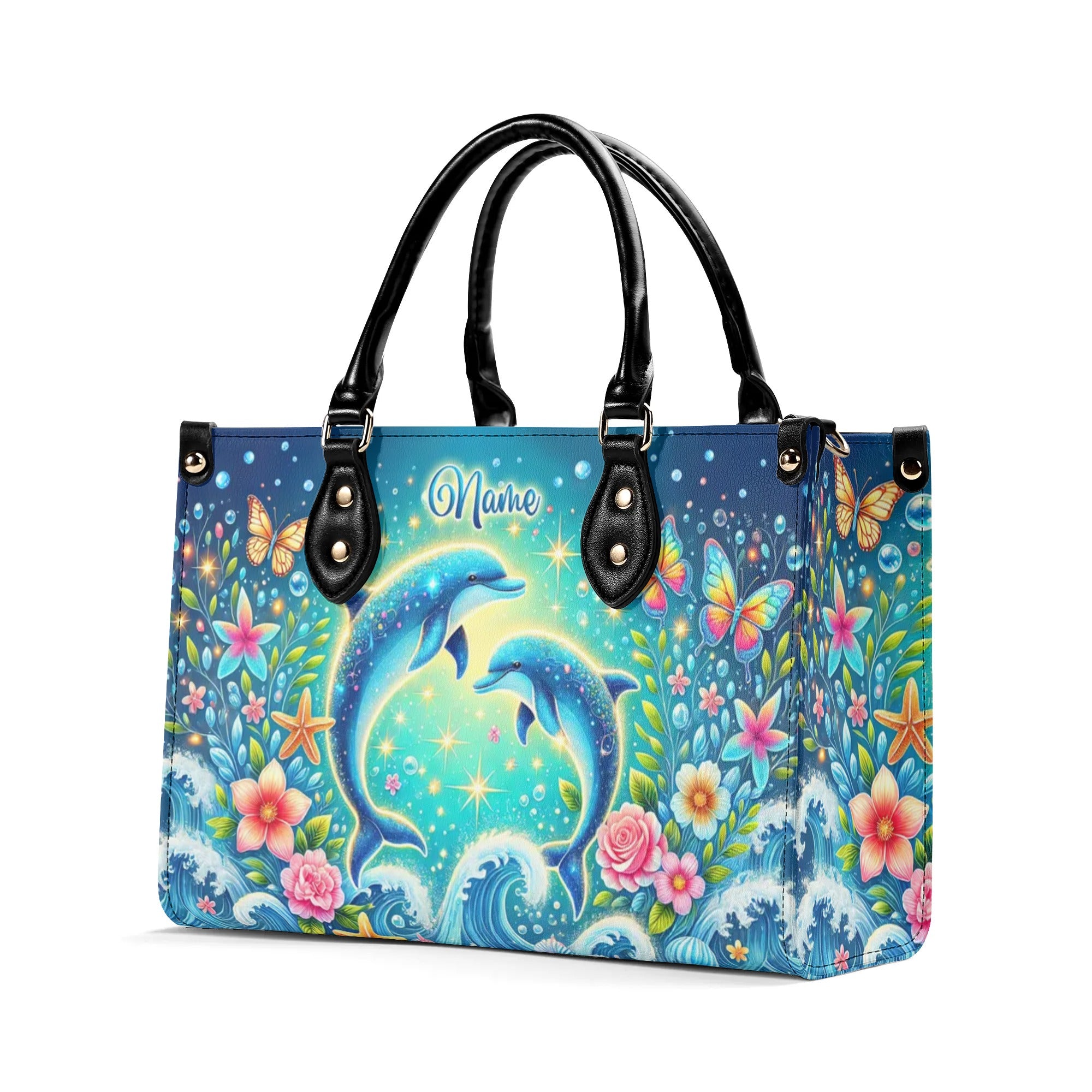 DOLPHIN MOON LEATHER HANDBAG - TLTW2706243