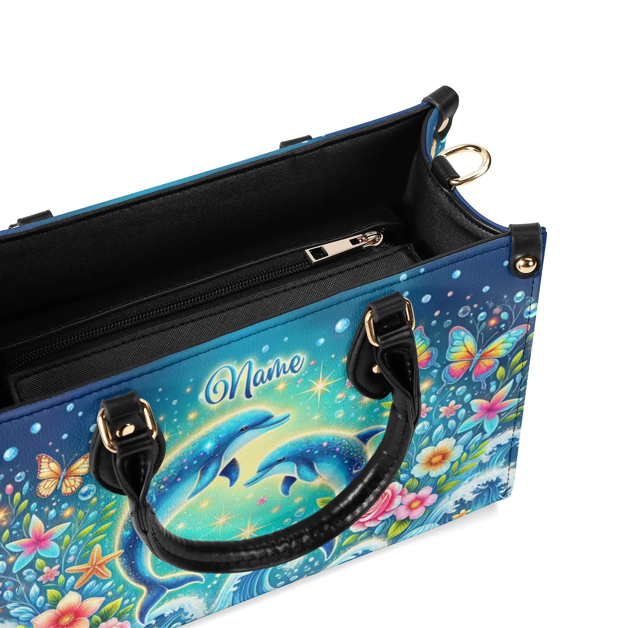 DOLPHIN MOON LEATHER HANDBAG - TLTW2706243