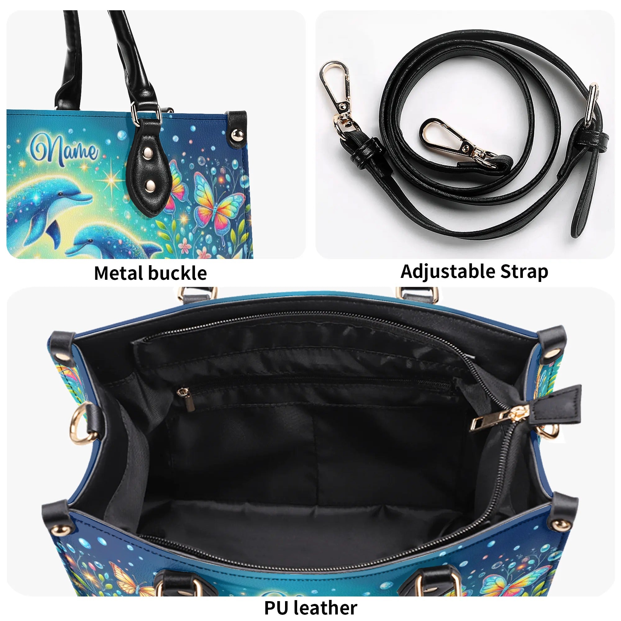 DOLPHIN MOON LEATHER HANDBAG - TLTW2706243