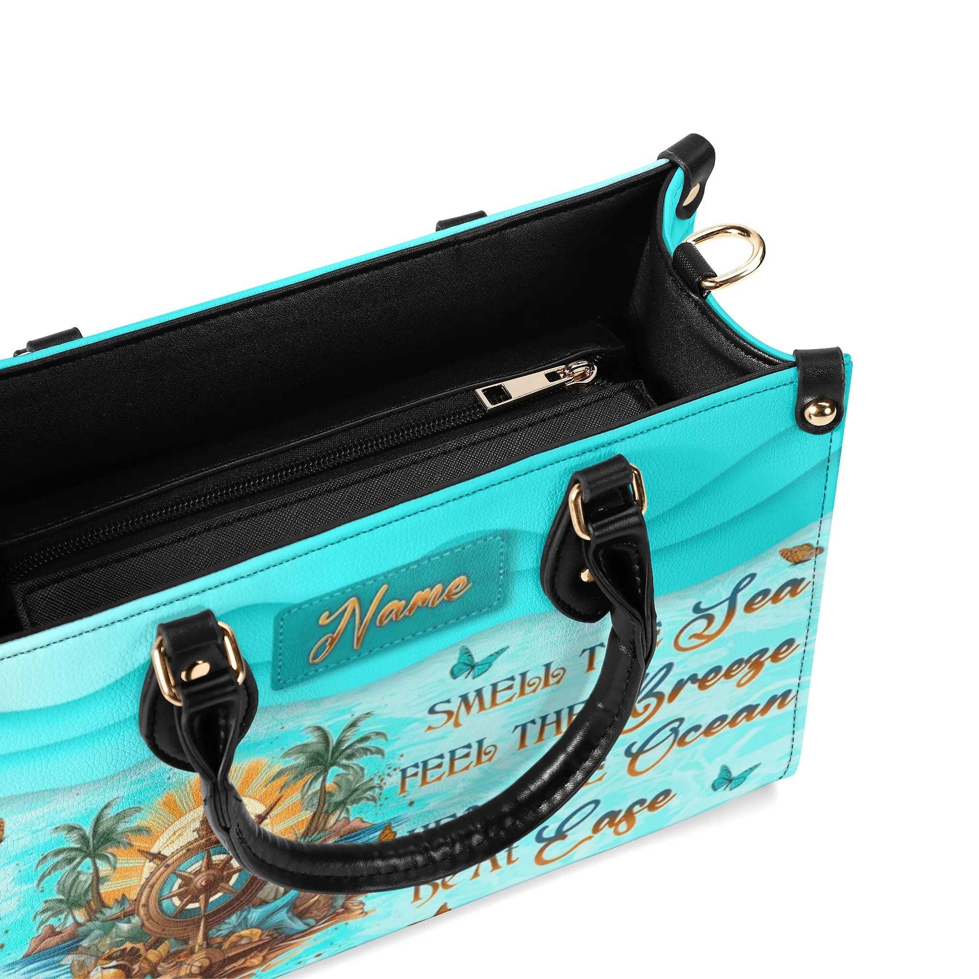 SMELL THE SEA FEEL THE BREEZE LEATHER HANDBAG - YHLN1706242