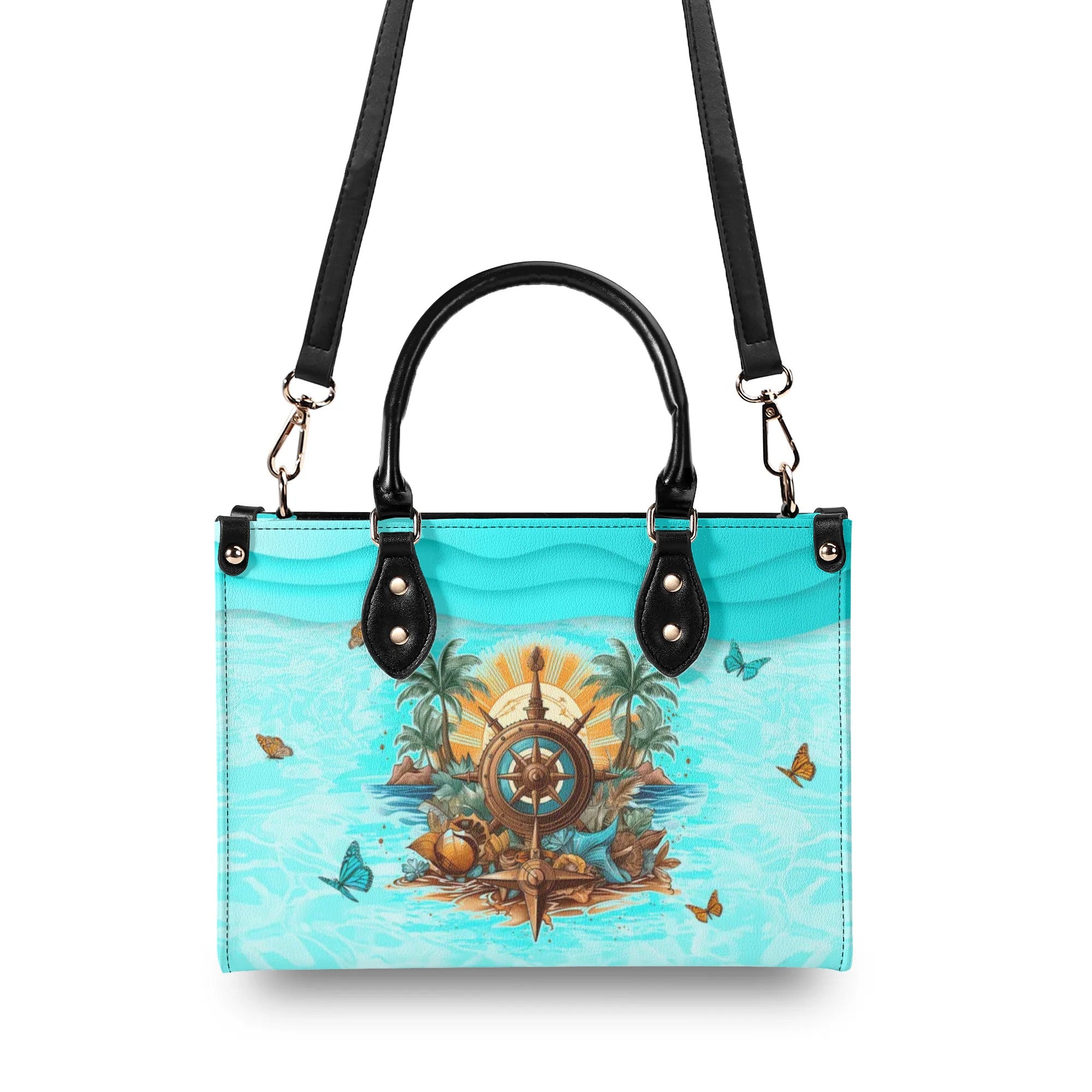 SMELL THE SEA FEEL THE BREEZE LEATHER HANDBAG - YHLN1706242