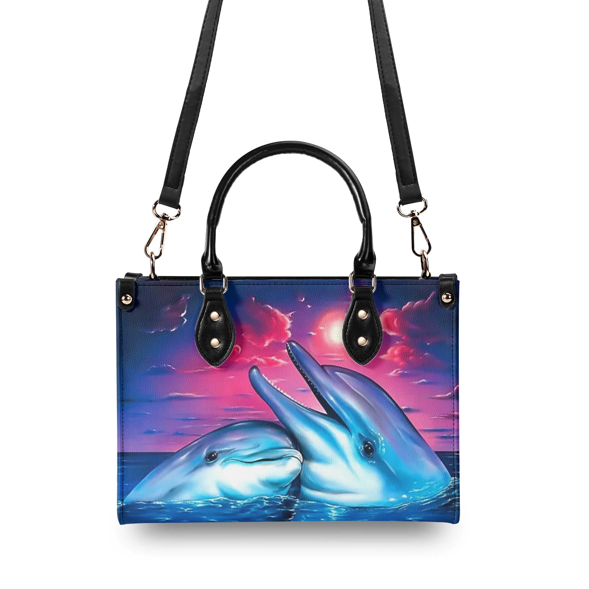 DOLPHIN LOVE BEACH LEATHER HANDBAG - YHHG0609241