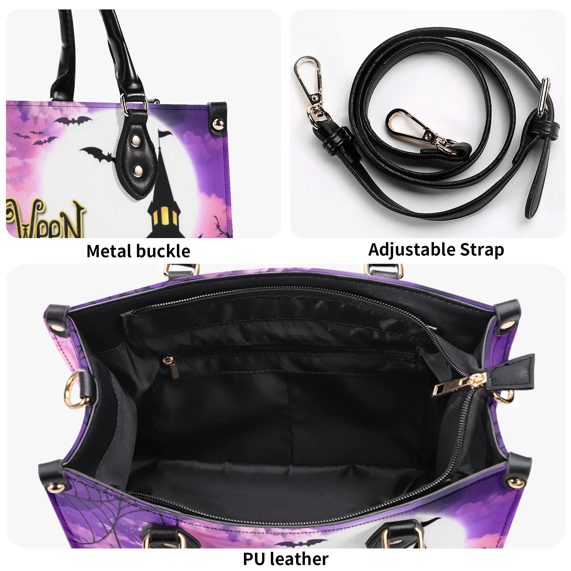 HALLOWEEN IS COMING LEATHER HANDBAG - YHDU1109244