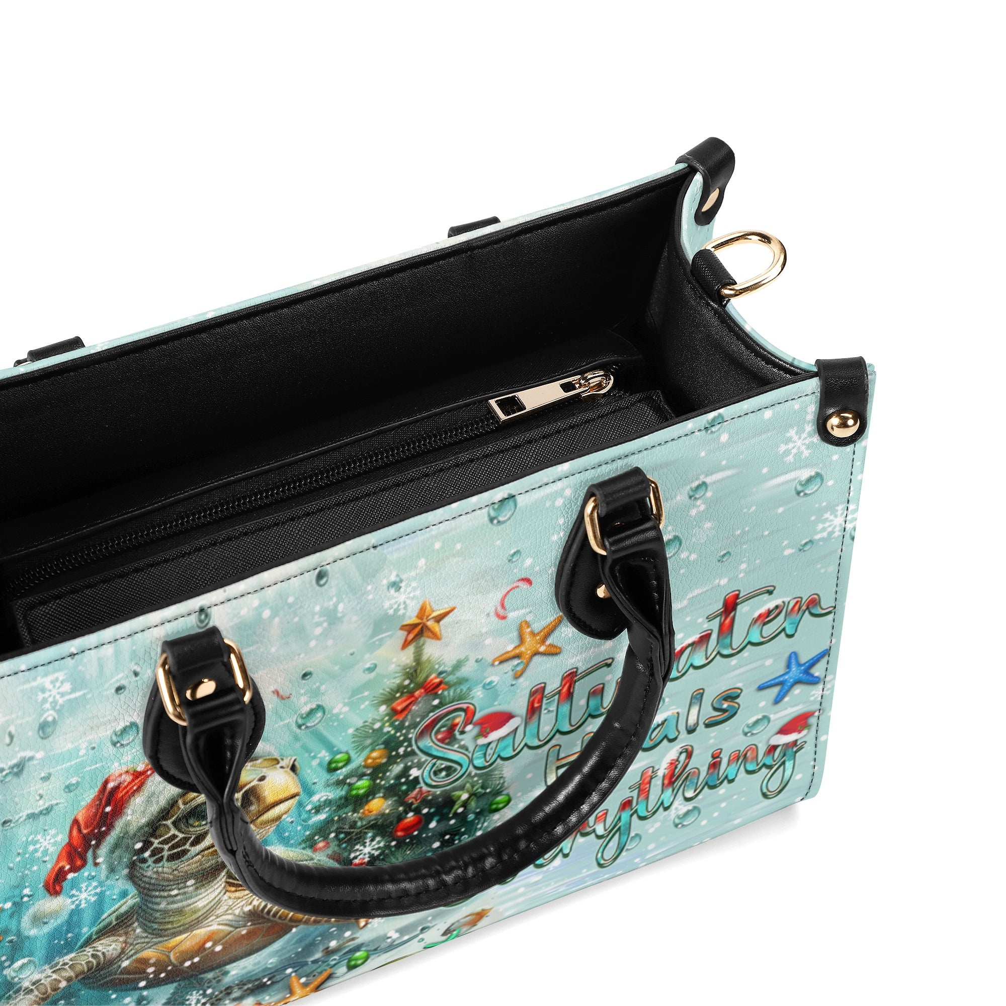 SALTWATER HEALS EVERYTHING CHRISTMAS LEATHER HANDBAG - YHHN2310244