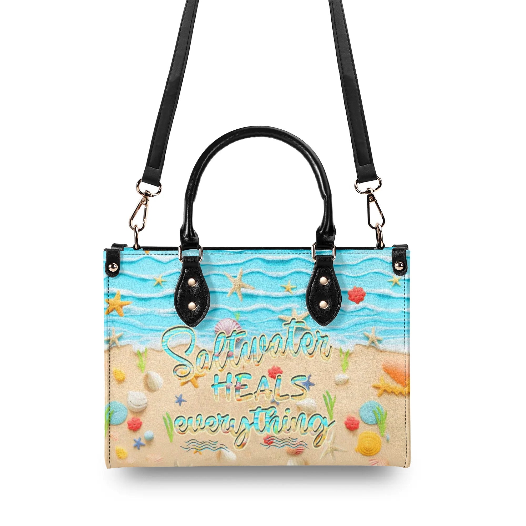 SALTWATER HEALS EVERYTHING LEATHER HANDBAG - YHHN1806242