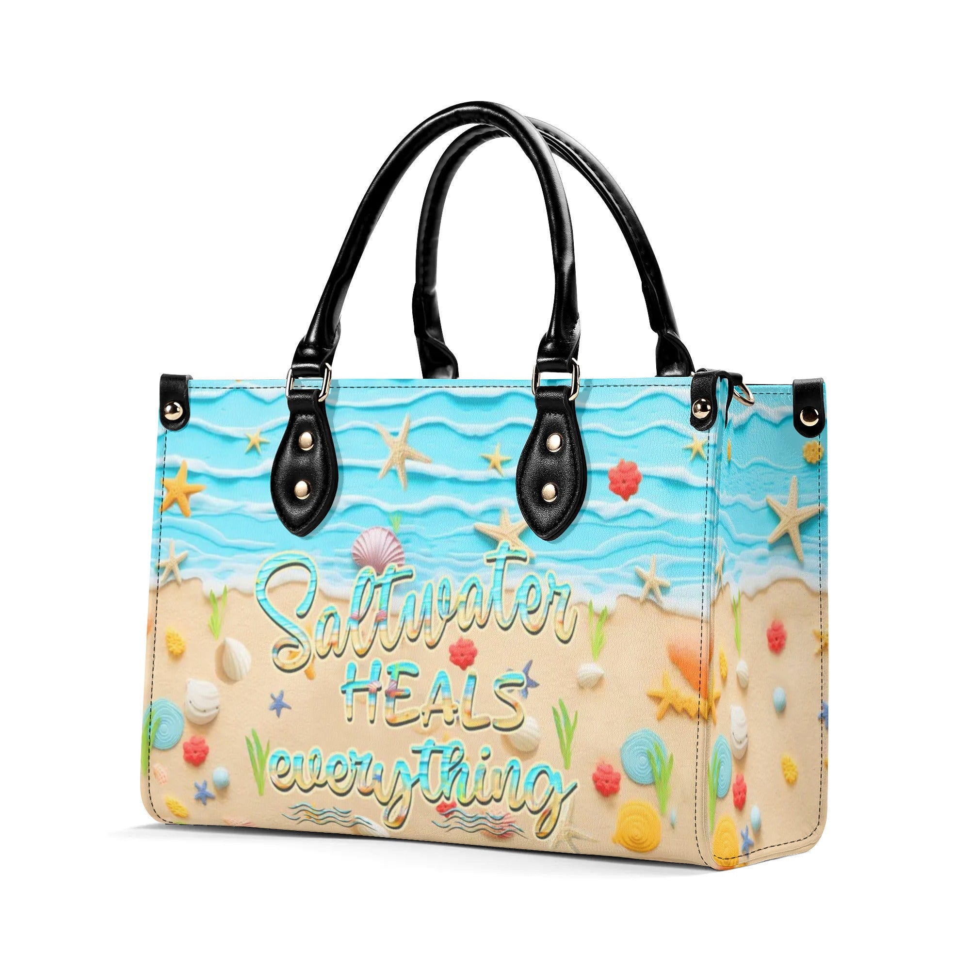 SALTWATER HEALS EVERYTHING LEATHER HANDBAG - YHHN1806242