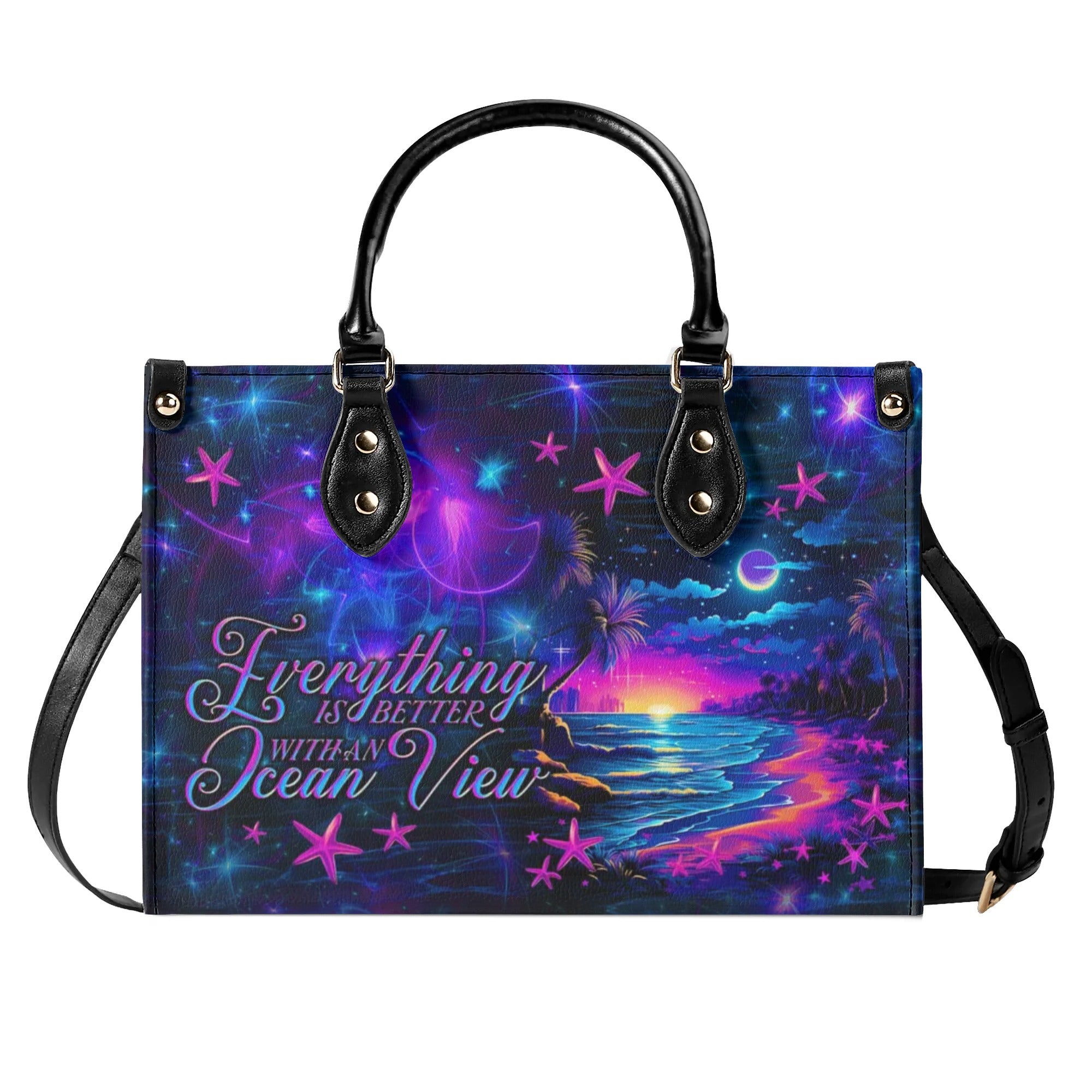 EVERYTHING IS BETTER LEATHER HANDBAG - TLNO2905243