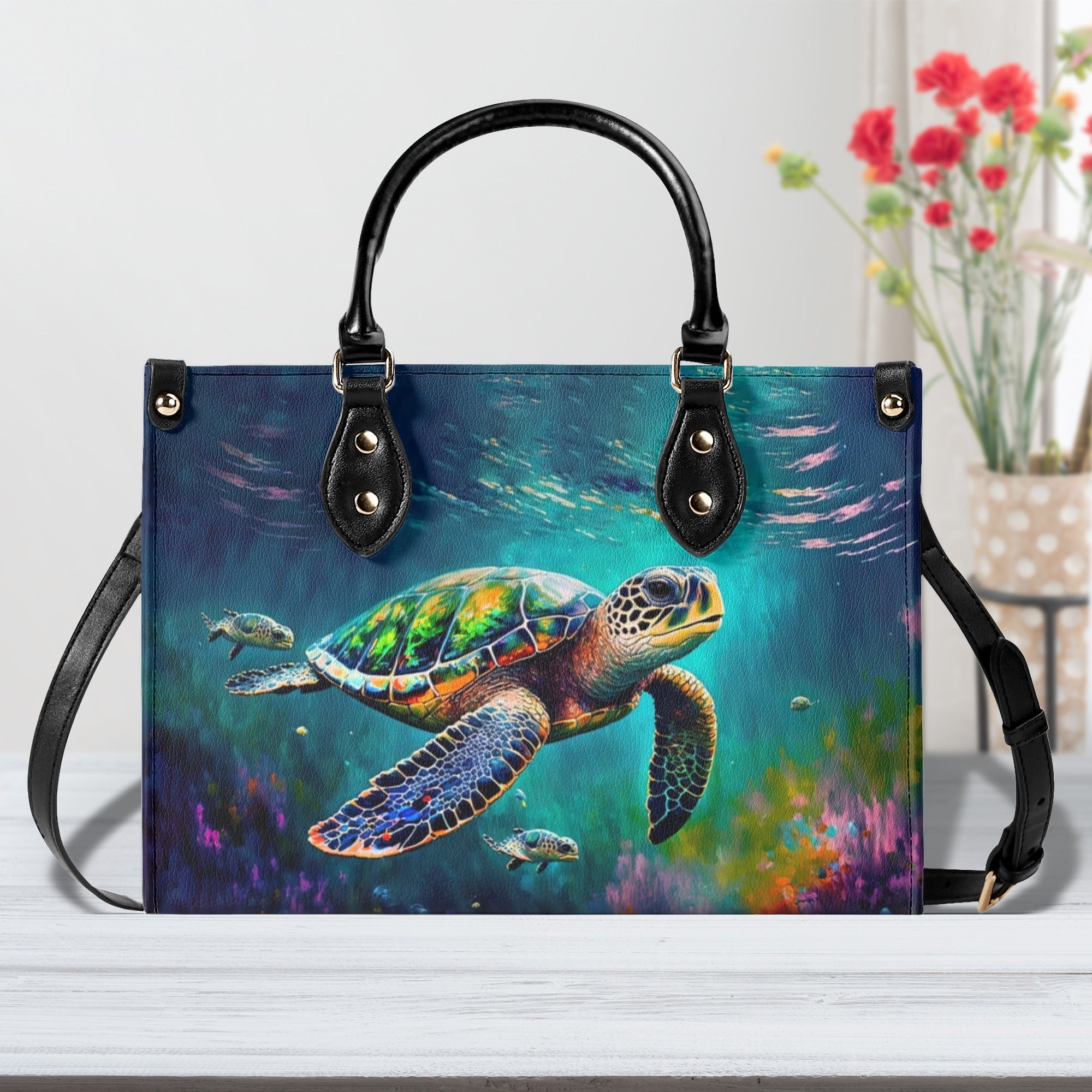 SEA TURTLE LEATHER HANDBAG - YHHG2211244