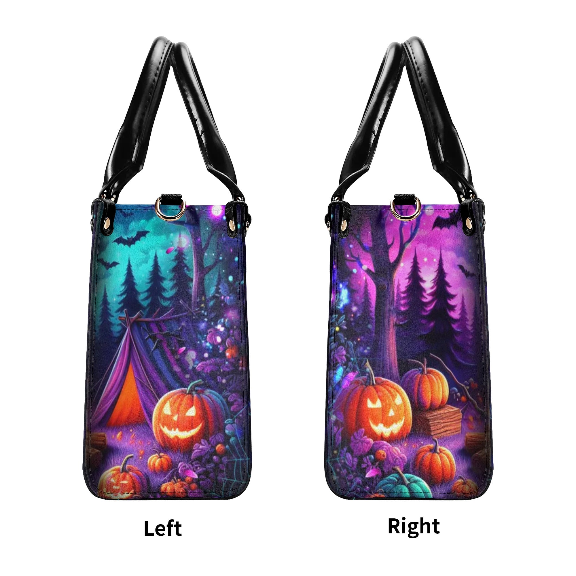 GLOWING CAMPFIRE HALLOWEEN LEATHER HANDBAG - YHDU2608244