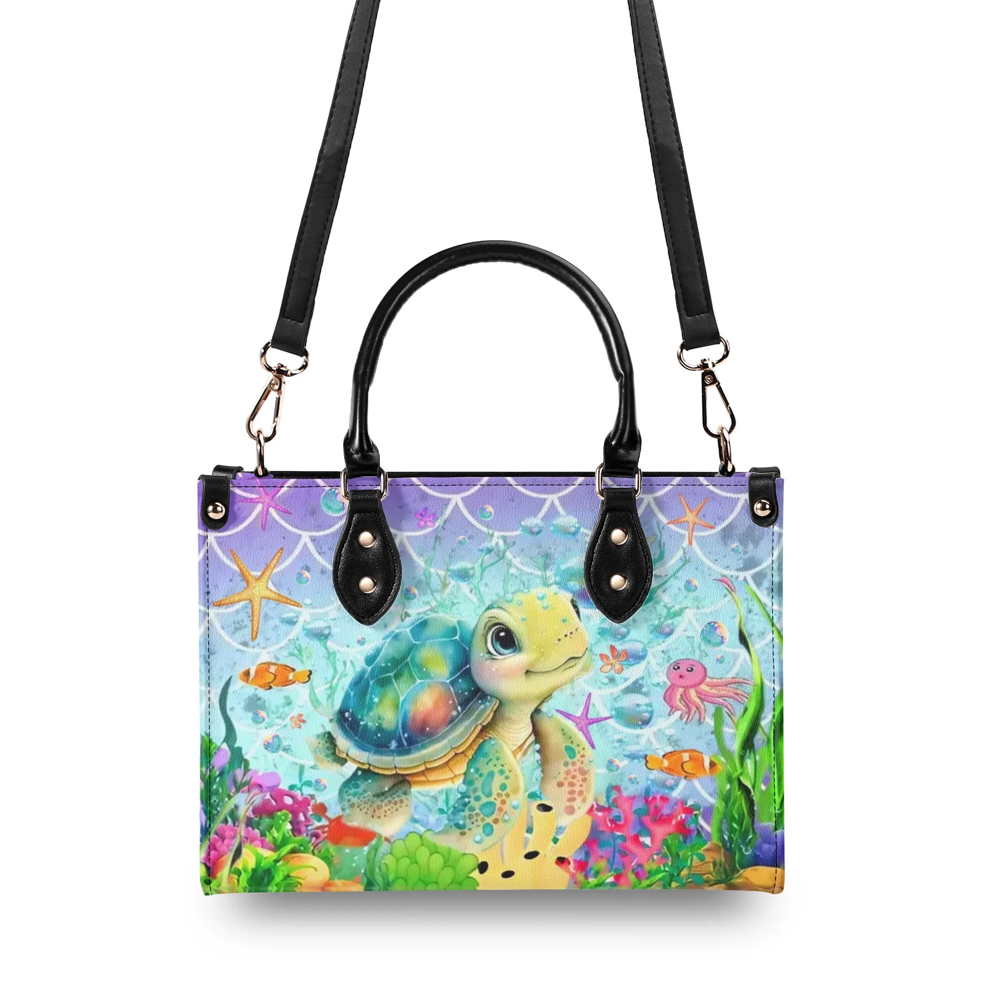 SEA TURTLE LEATHER HANDBAG - YHLT2808241