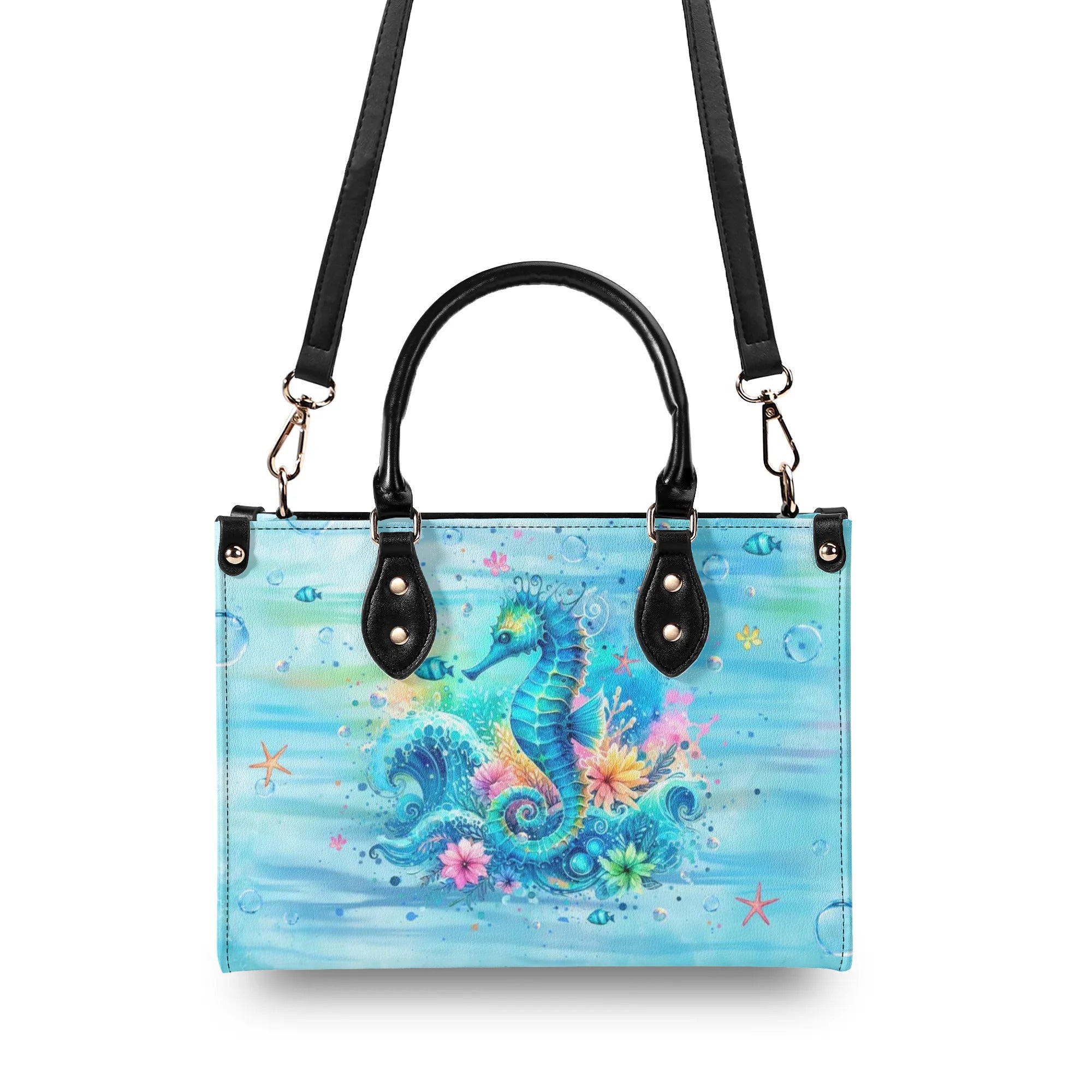 SMELL THE SEA FEEL THE BREEZE LEATHER HANDBAG - YHLT1408244