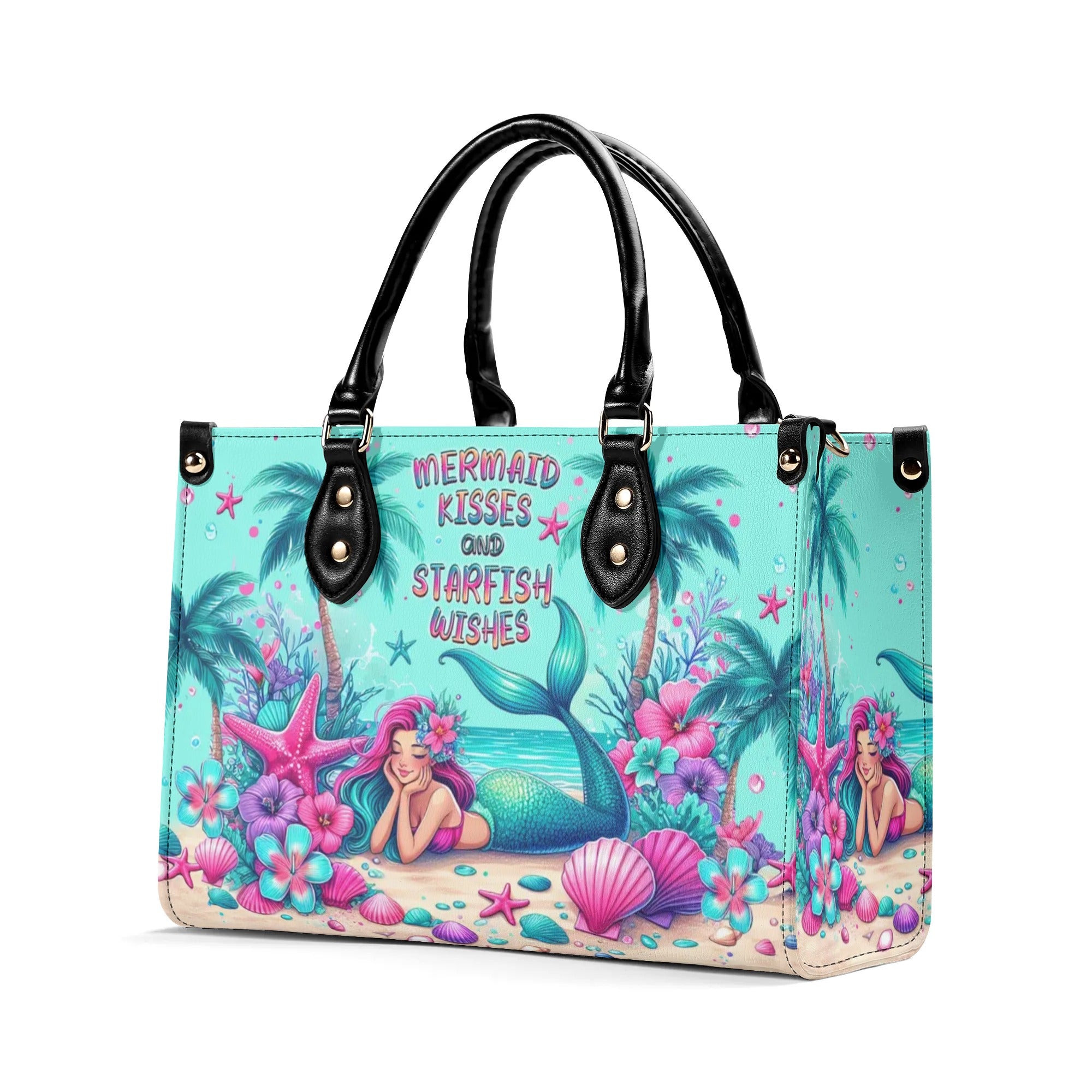 MERMAID KISSES AND STARFISH WISHES LEATHER HANDBAG - TLPQ2506245