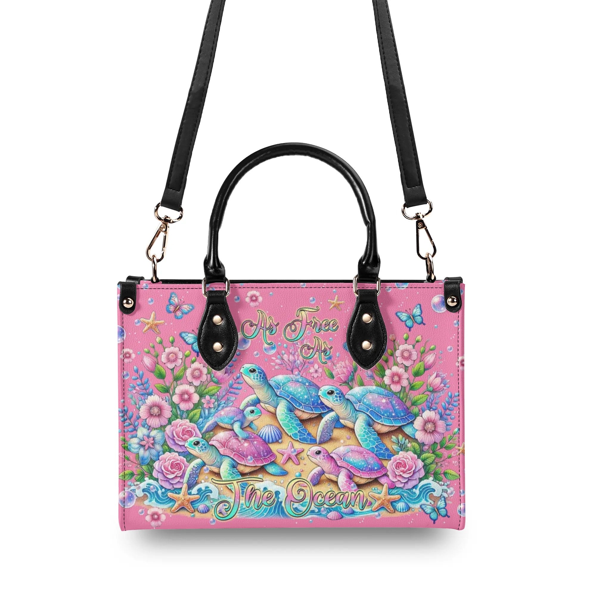 AS FREE AS THE OCEAN TURTLE LEATHER HANDBAG - TLPQ0907244