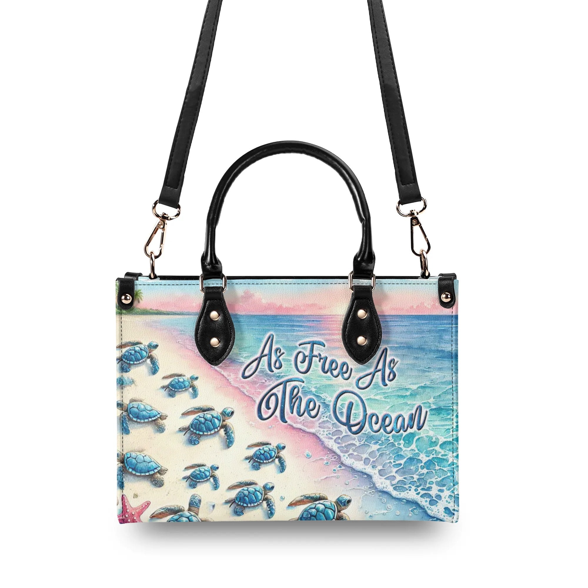 AS FREE AS THE OCEAN TURTLE LEATHER HANDBAG - TLTW2908243