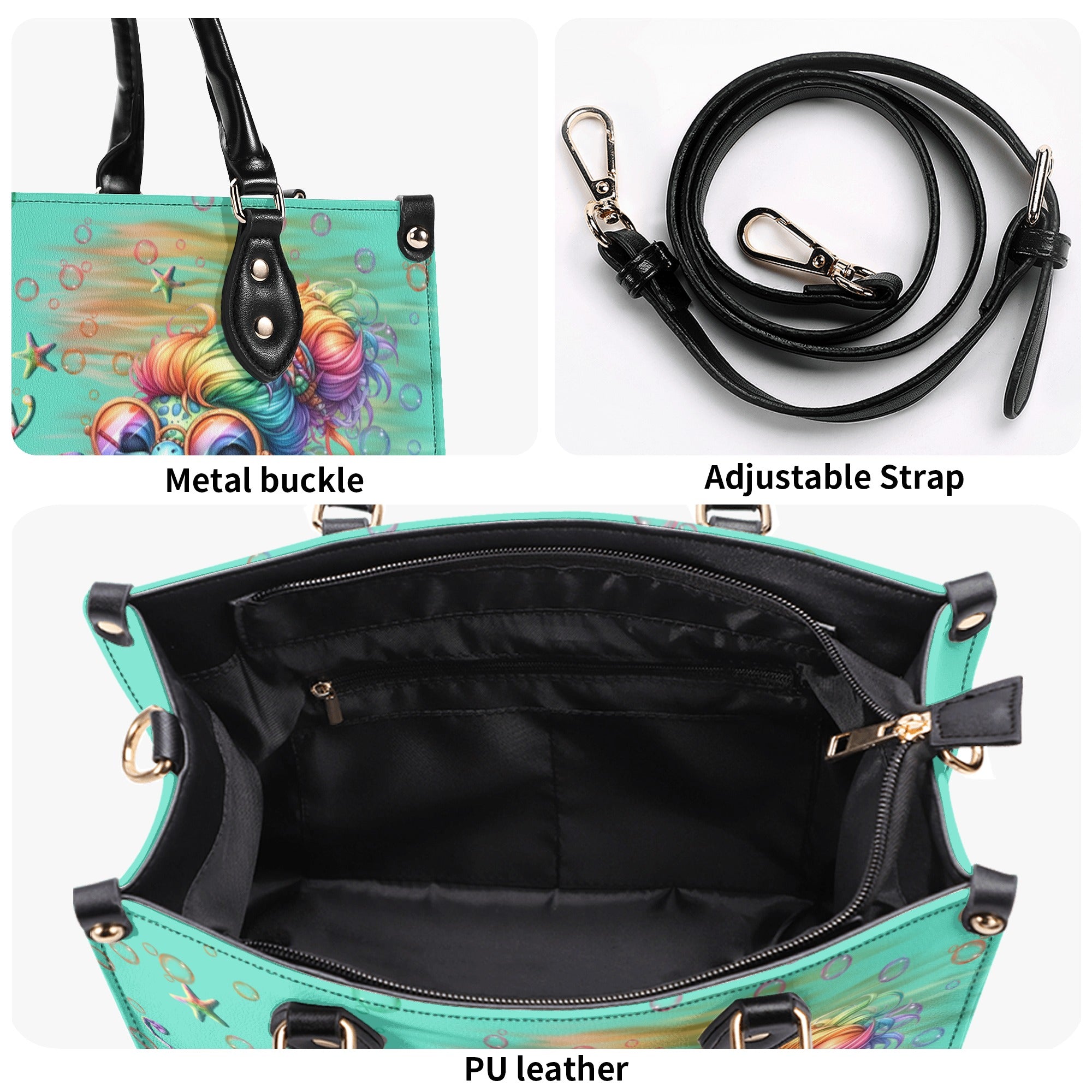 CRAZY TURTLE LADY LEATHER HANDBAG - YHLN1510245