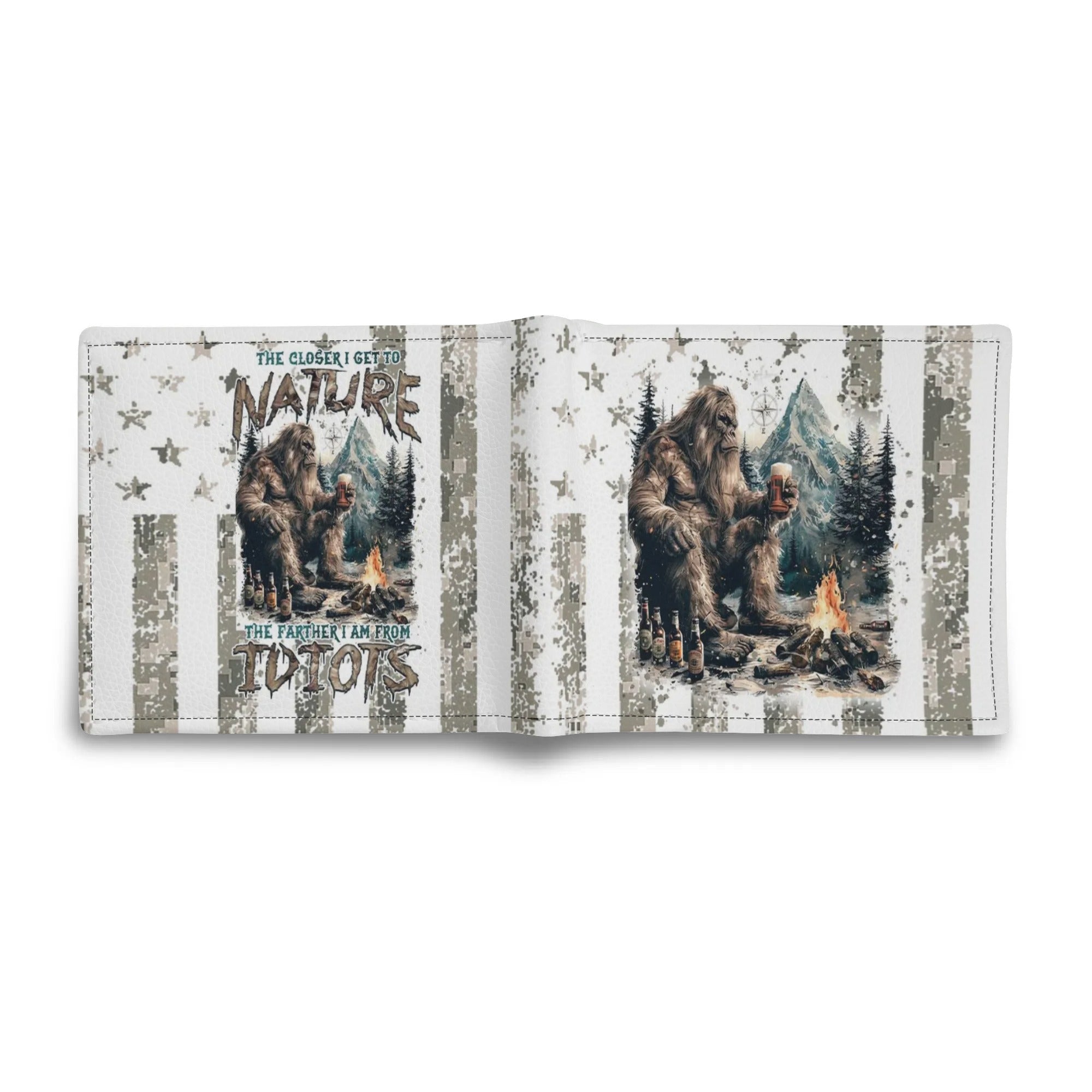 THE CLOSER I GET TO NATURE BIGFOOT LEATHER WALLET - TLNZ0308242