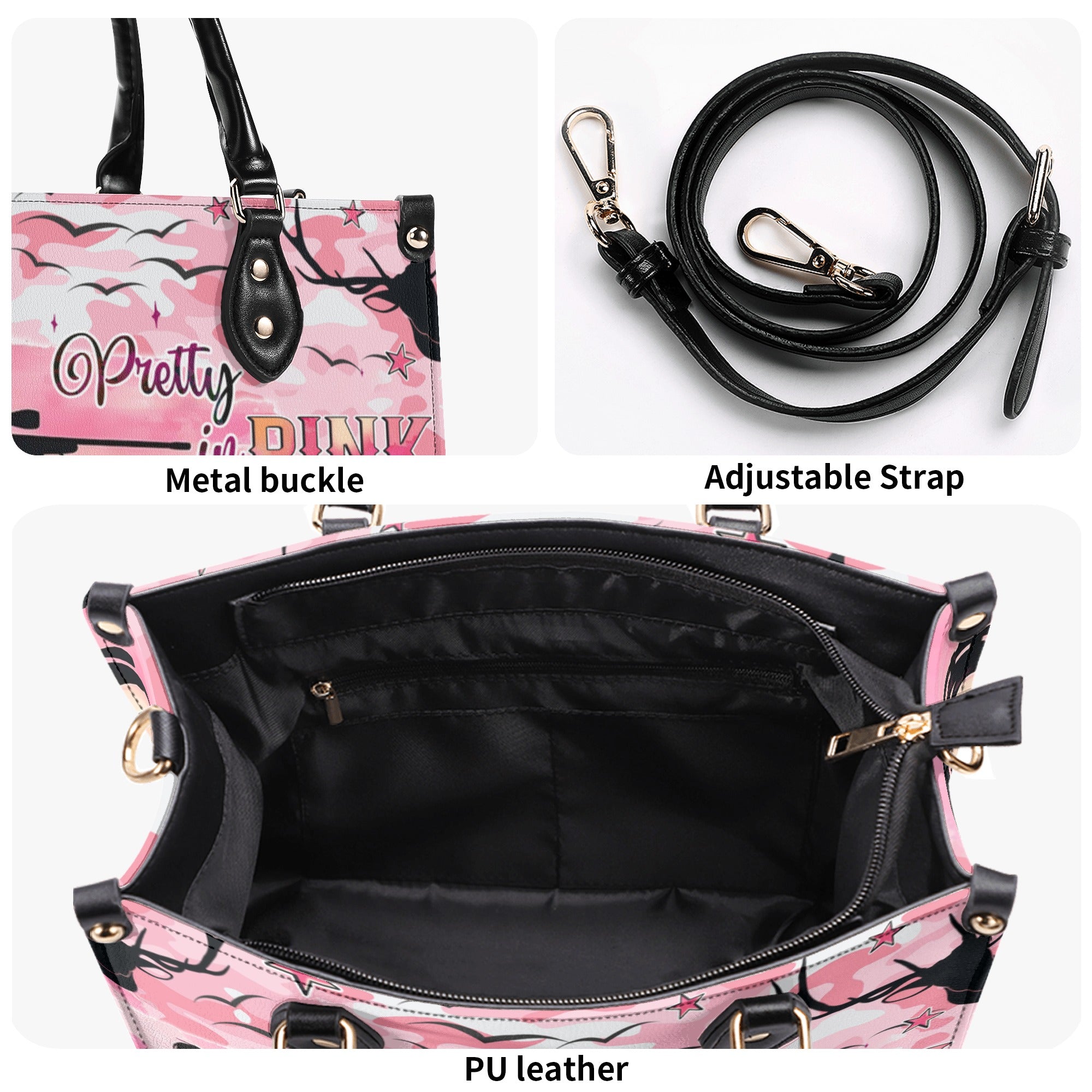 PRETTY IN PINK HUNTING LEATHER HANDBAG - TYQY01112410