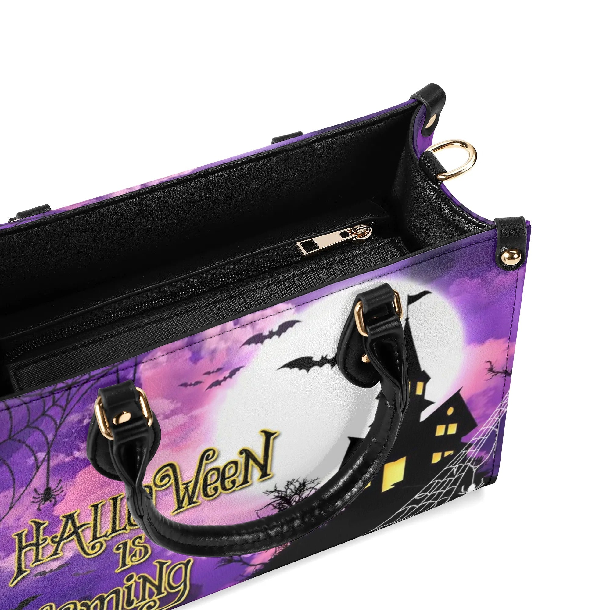 HALLOWEEN IS COMING LEATHER HANDBAG - YHDU1109244