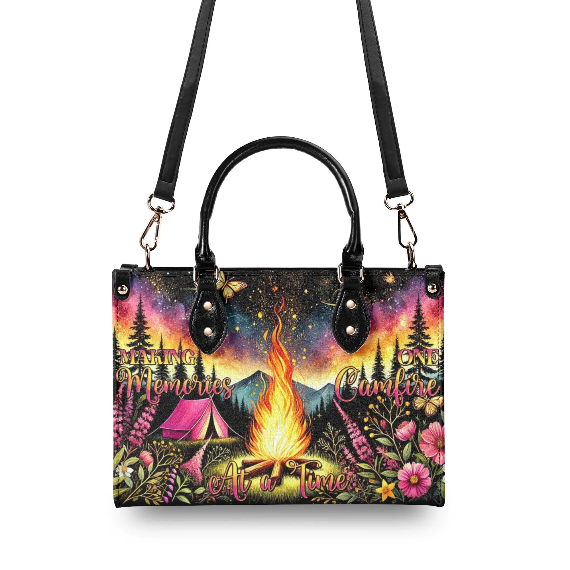 MAKING MEMORIES ONE CAMPFIRE AT A TIME LEATHER HANDBAG - TYTM0207242