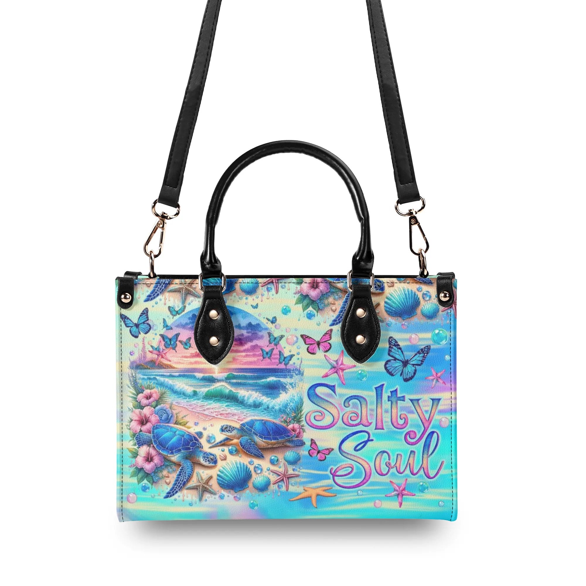 SALTY SOUL TURTLE LEATHER HANDBAG - TLNO3007244