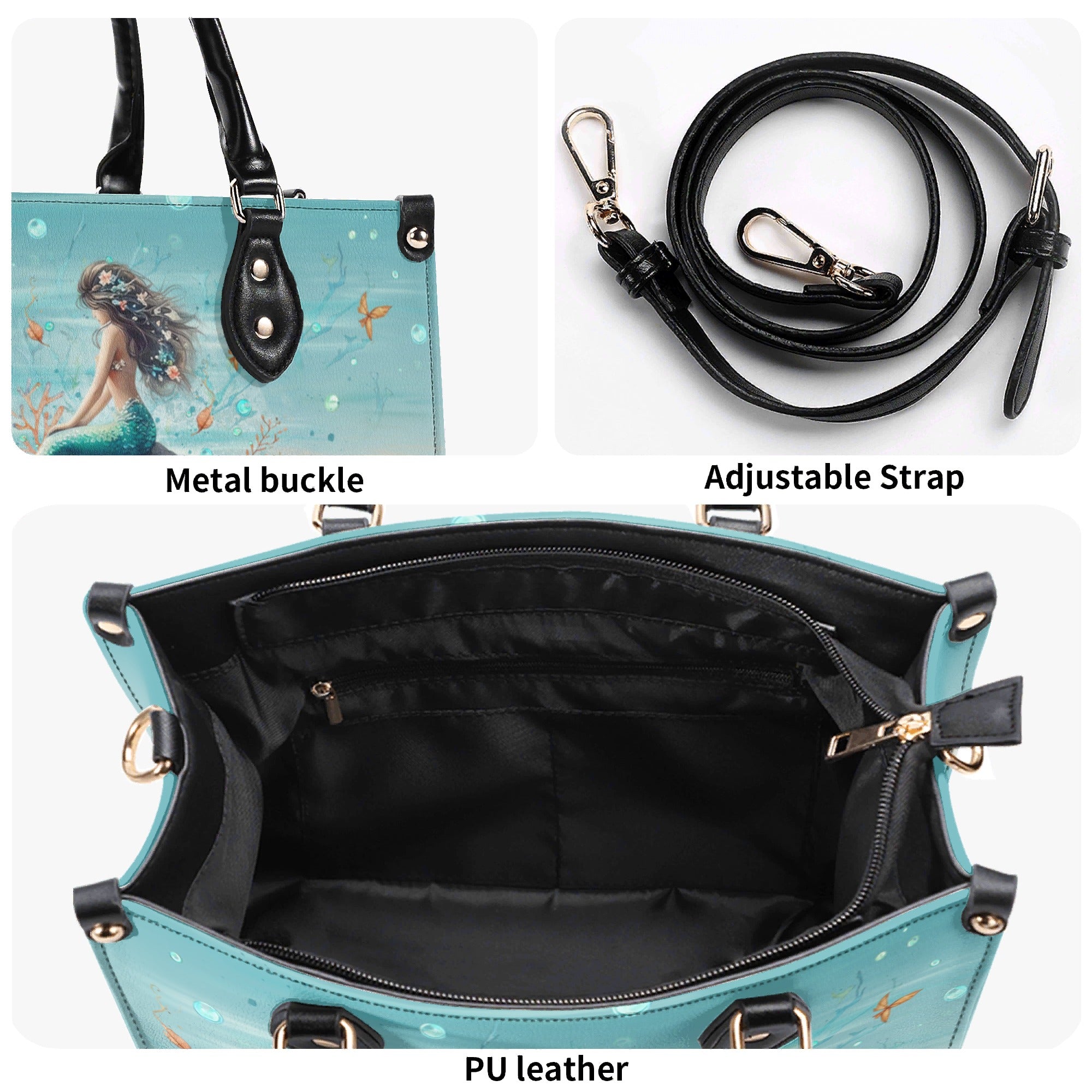 SALTY BUT SWEET MERMAID LEATHER HANDBAG - YHLT3012245