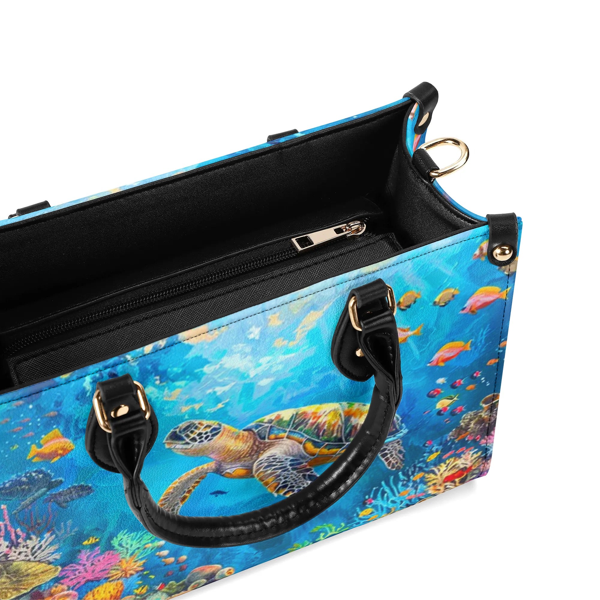 OCEAN TURTLE LEATHER HANDBAG - YHHN2307244