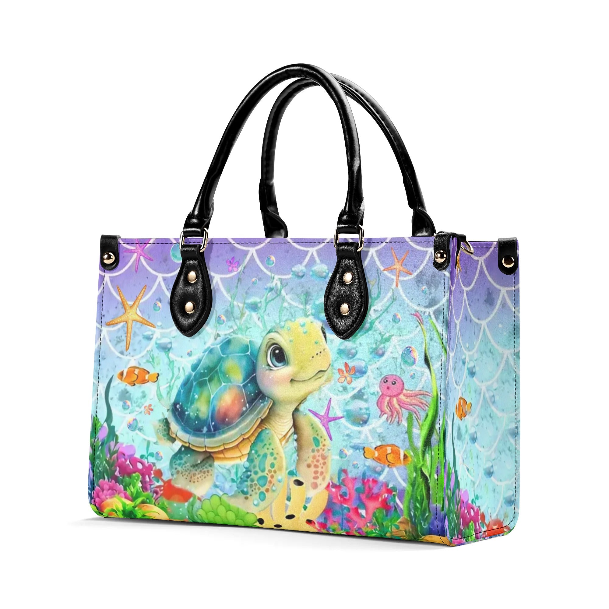 SEA TURTLE LEATHER HANDBAG - YHLT2808241