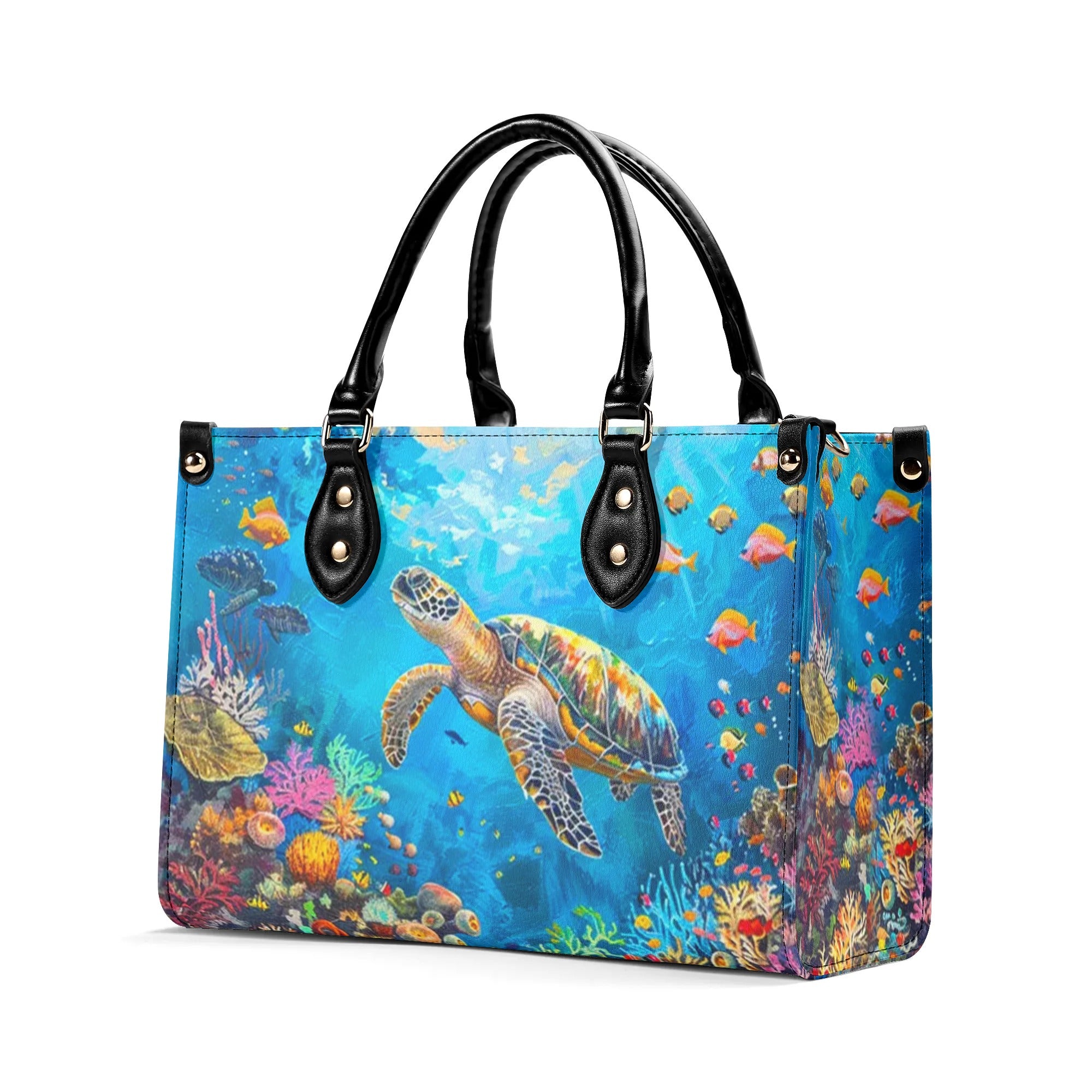 OCEAN TURTLE LEATHER HANDBAG - YHHN2307244