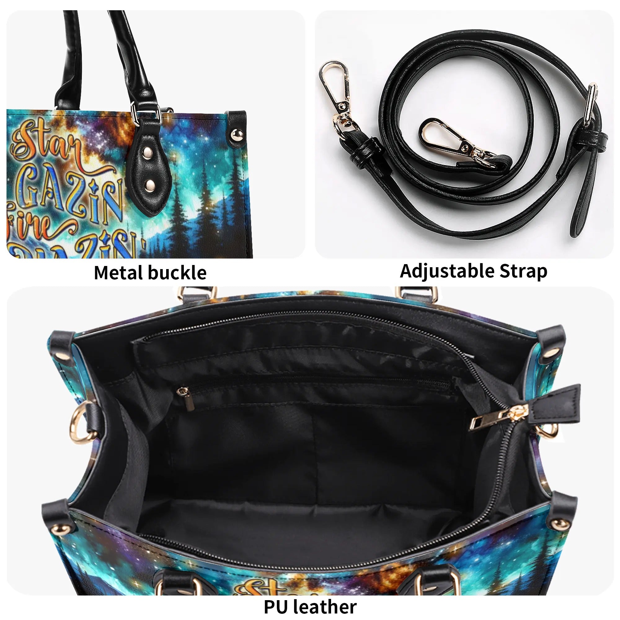 STAR GAZIN' FIRE BLAZIN' LEATHER HANDBAG - YHDU1807241