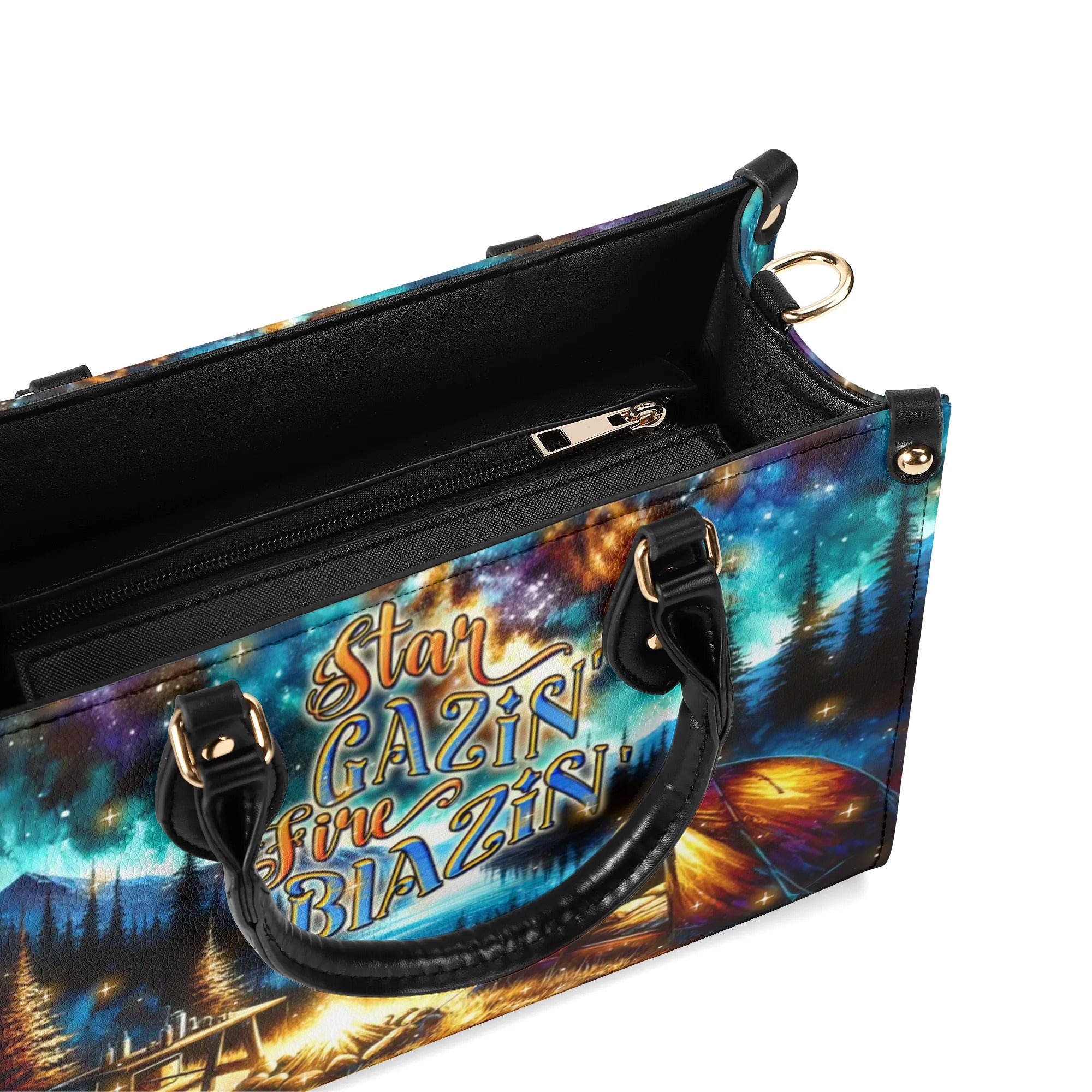 STAR GAZIN' FIRE BLAZIN' LEATHER HANDBAG - YHDU1807241