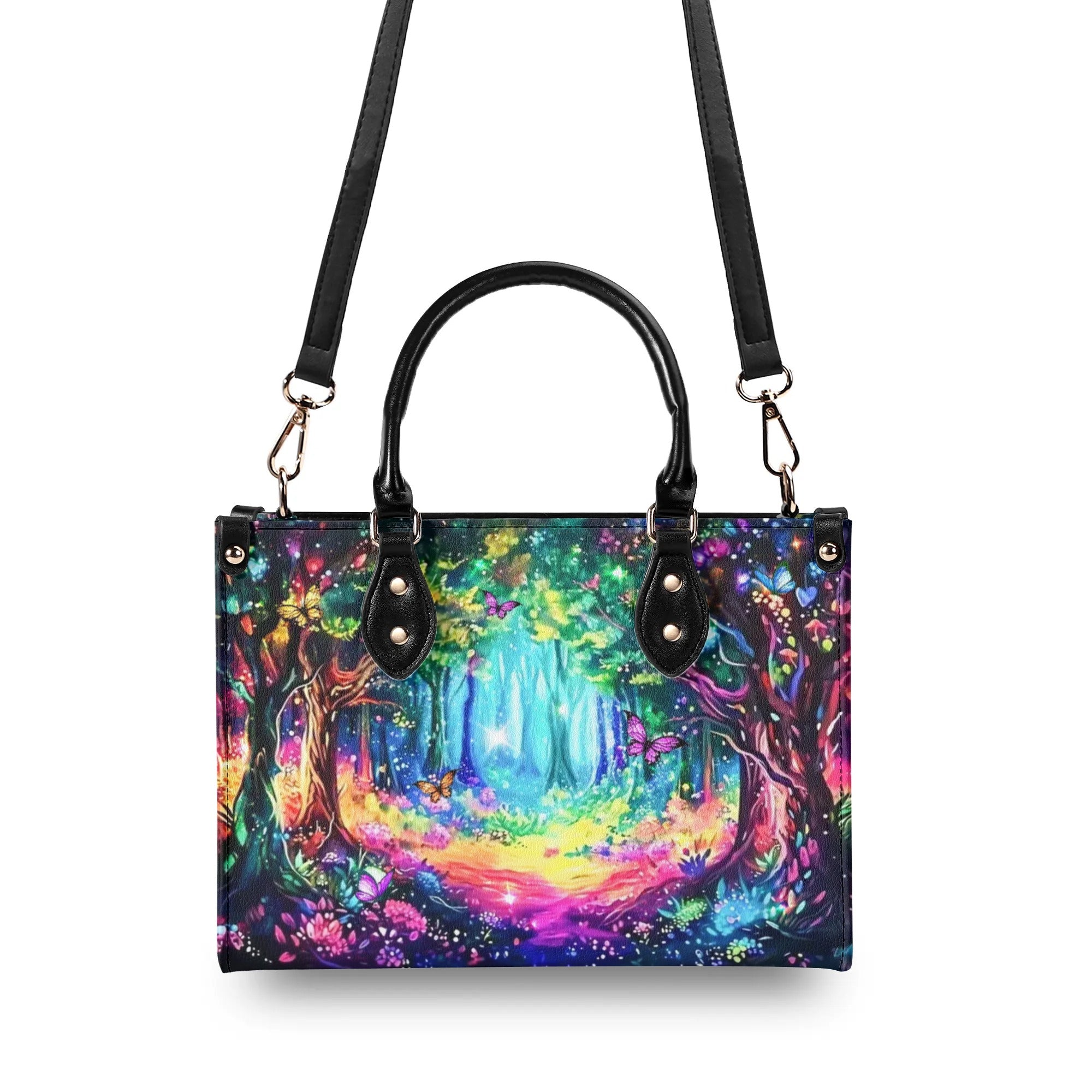 FANTASY FOREST MAGICAL FOREST LEATHER HANDBAG - YHLT2708242