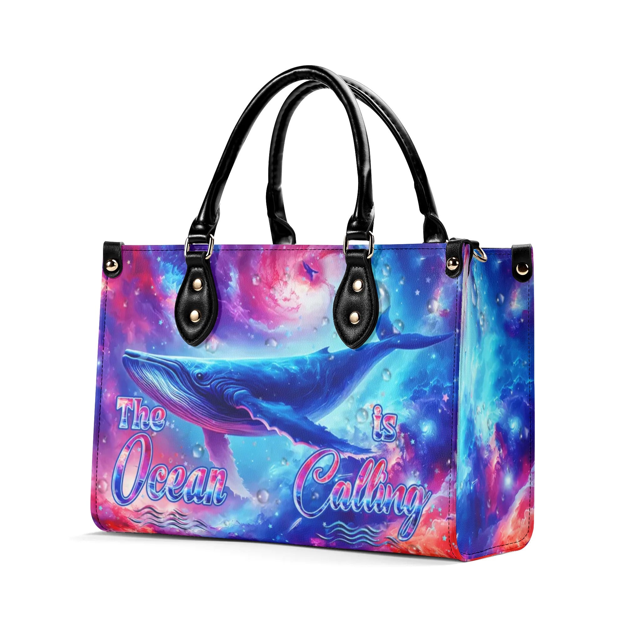 THE OCEAN IS CALLING WHALE LEATHER HANDBAG - YHHN1906244