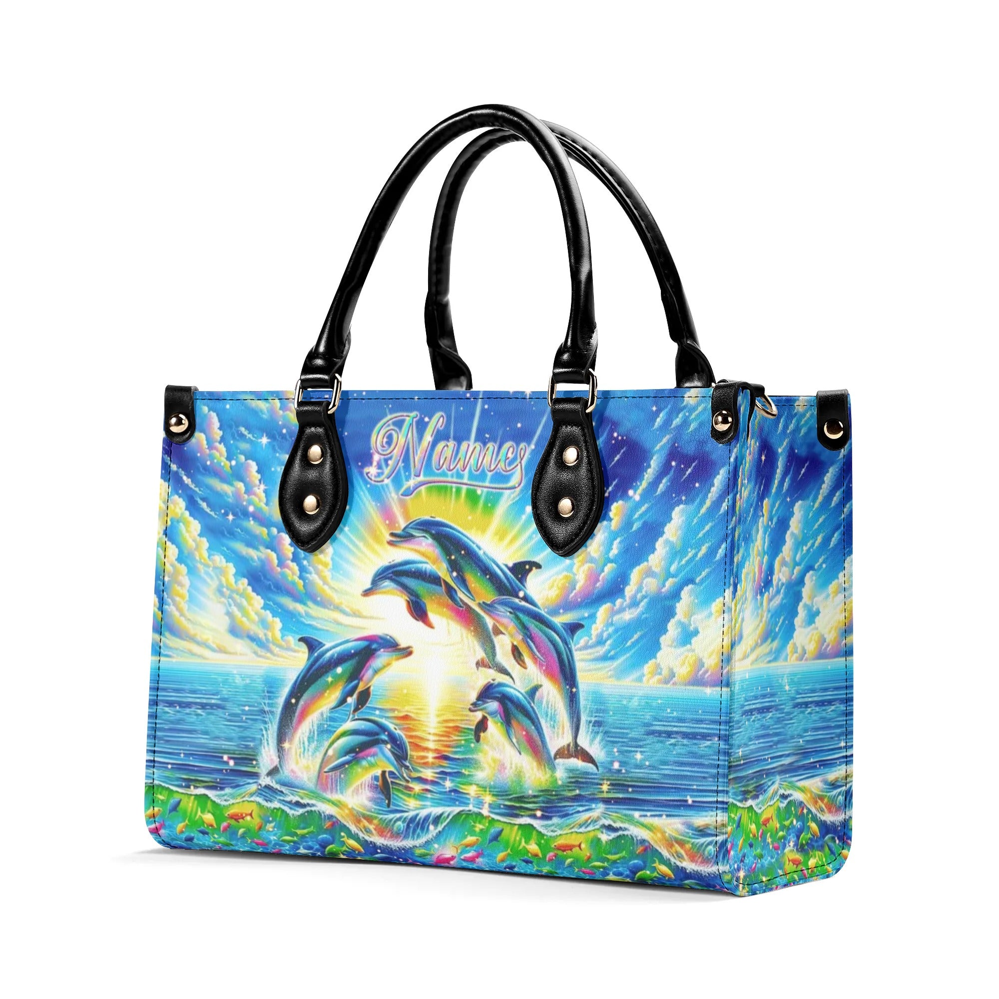 COLORFUL DOLPHIN LEATHER HANDBAG - TLNT0708243