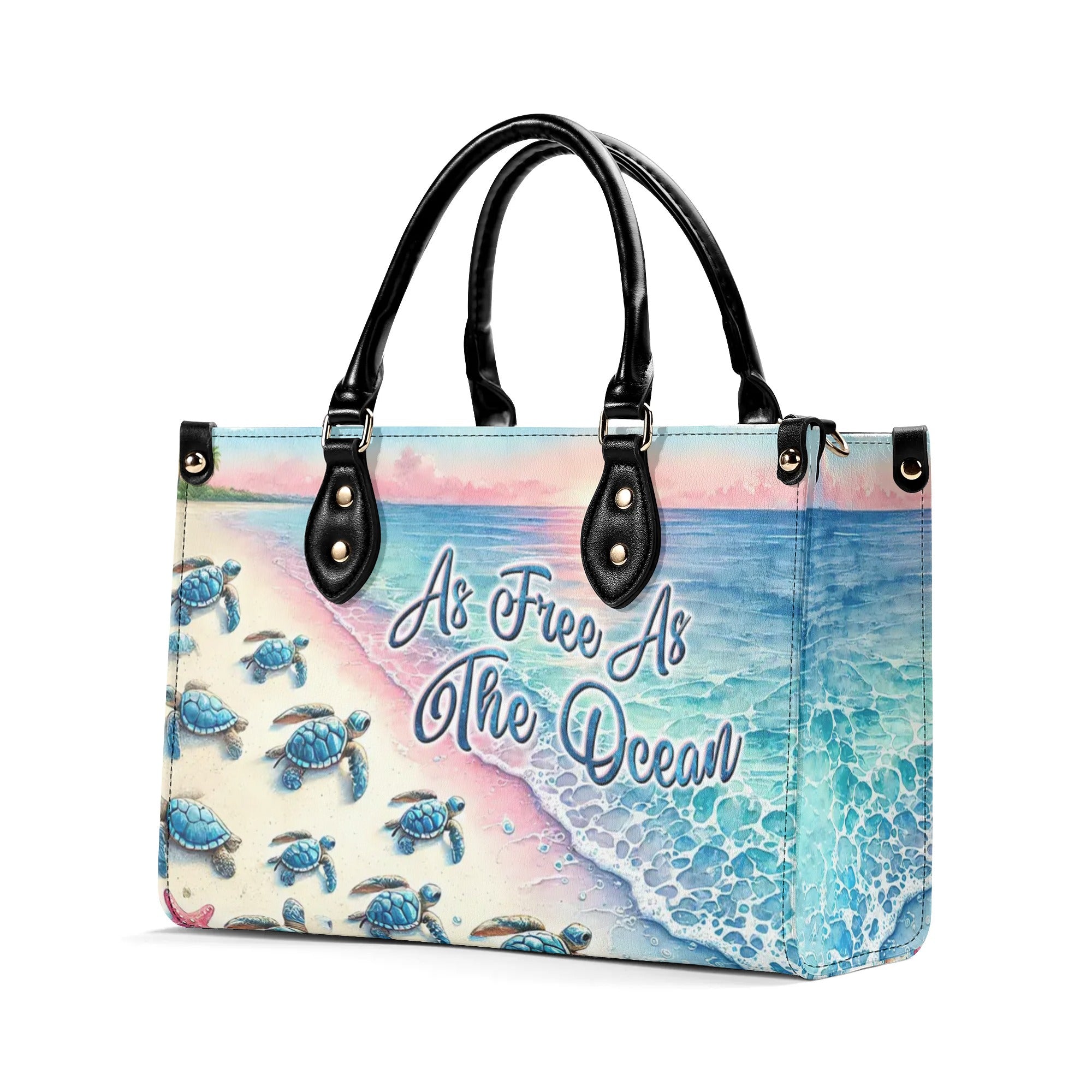 AS FREE AS THE OCEAN TURTLE LEATHER HANDBAG - TLTW2908243