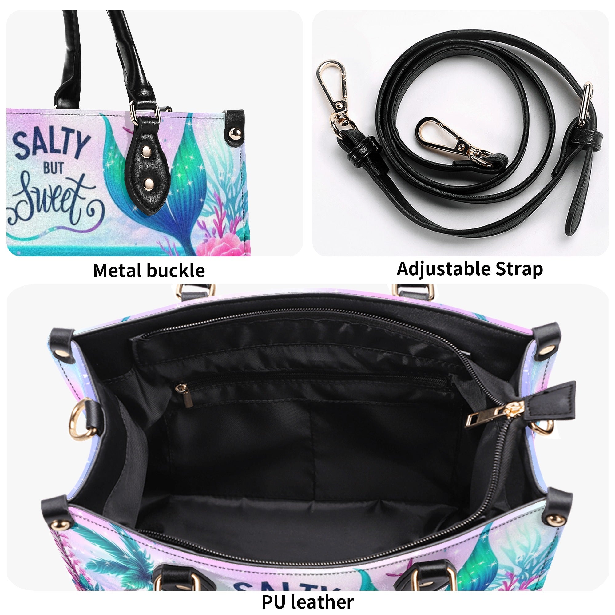 SALTY BUT SWEET MERMAID LEATHER HANDBAG - YHHG2512244