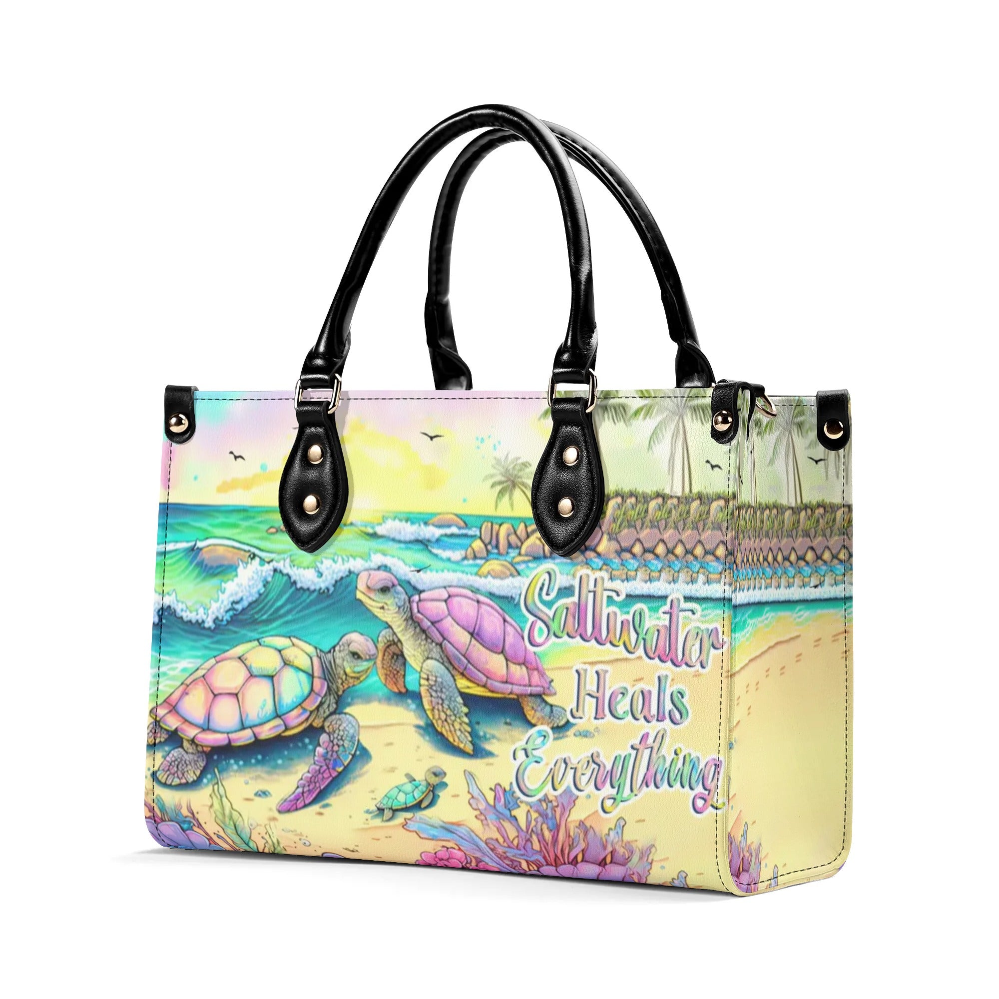 SALTWATER HEALS EVERYTHING LEATHER HANDBAG - YHHN0807244