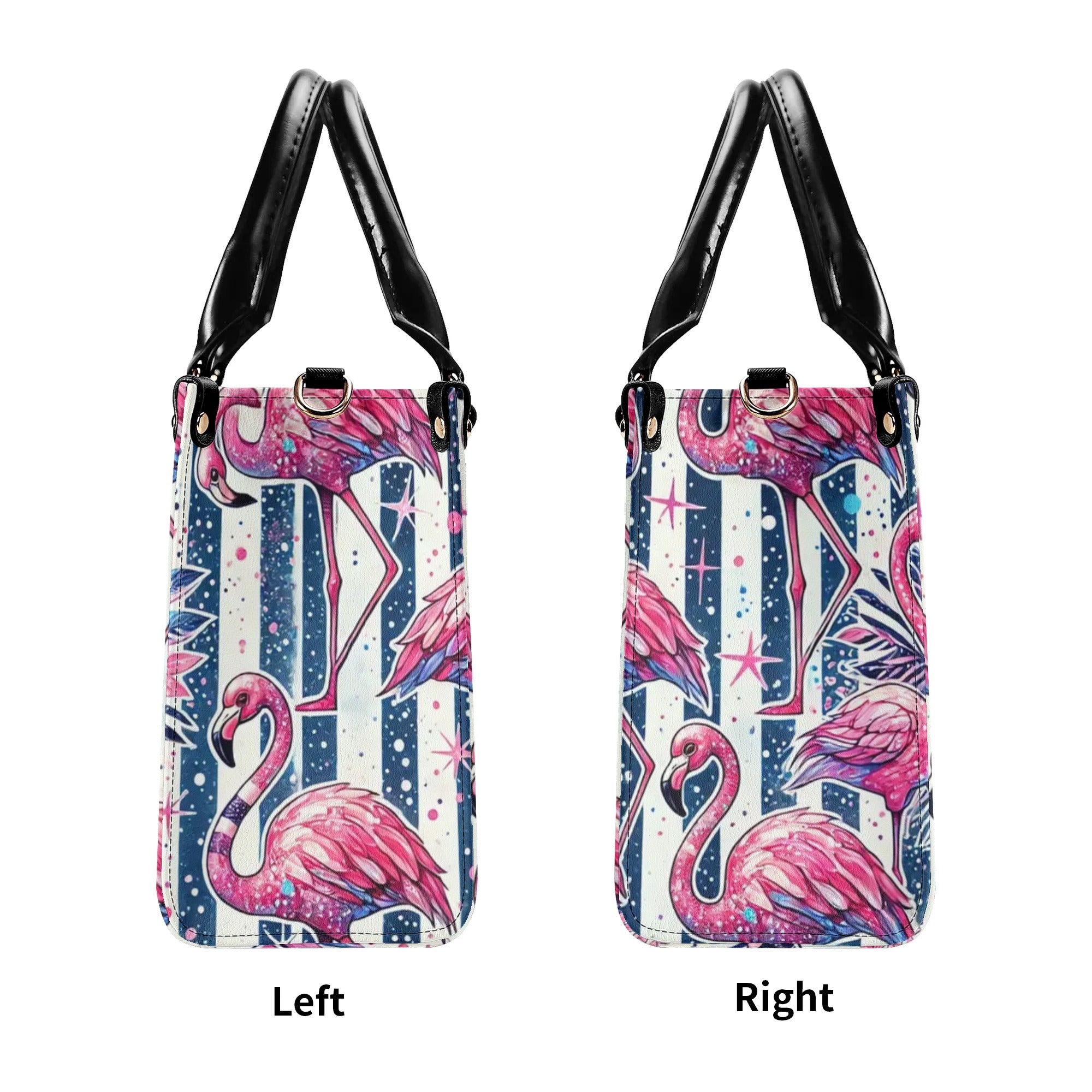 FLAMINGO TROPICAL  LEATHER HANDBAG - TLTR2707242