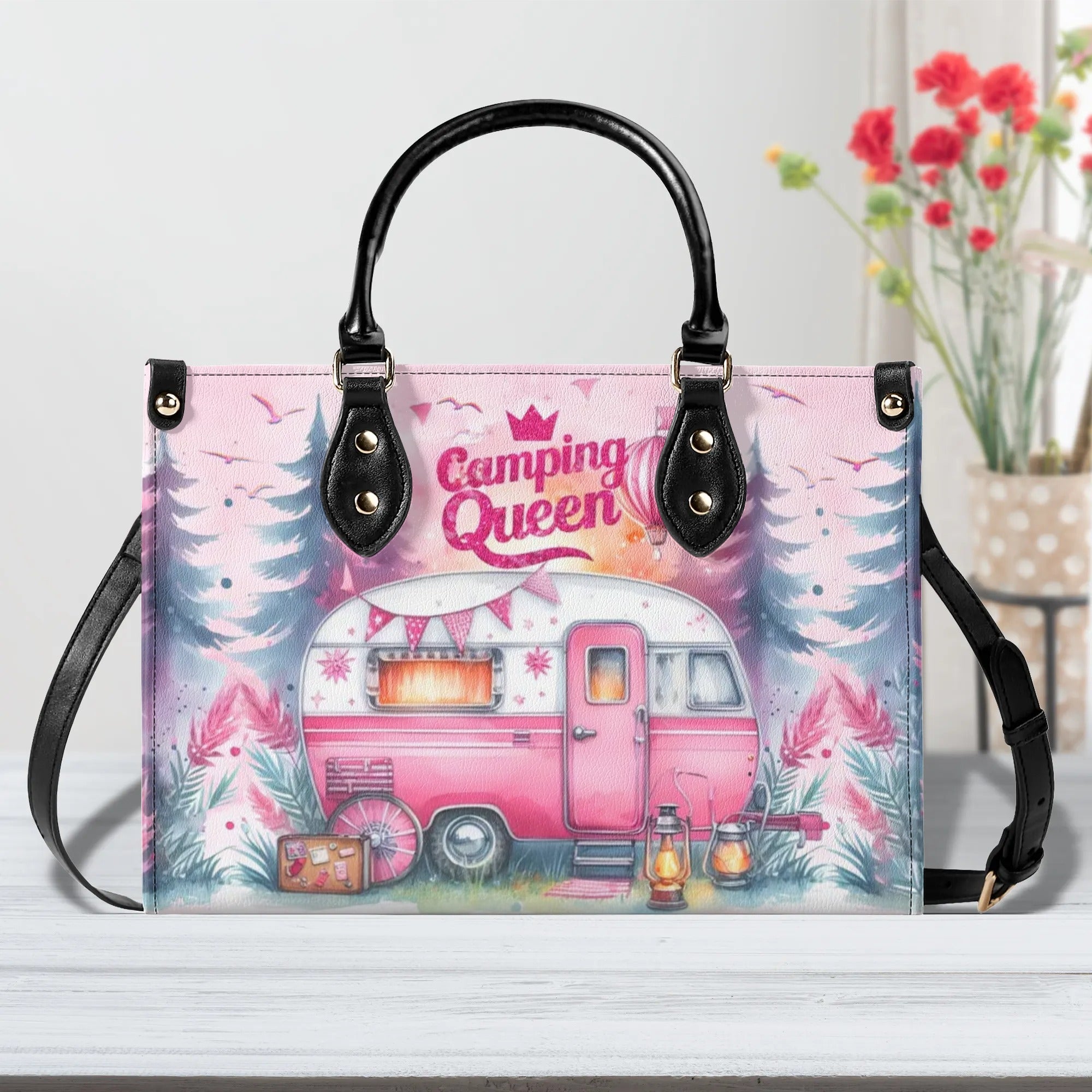 CAMPING QUEEN LEATHER HANDBAG - YHHG1707244