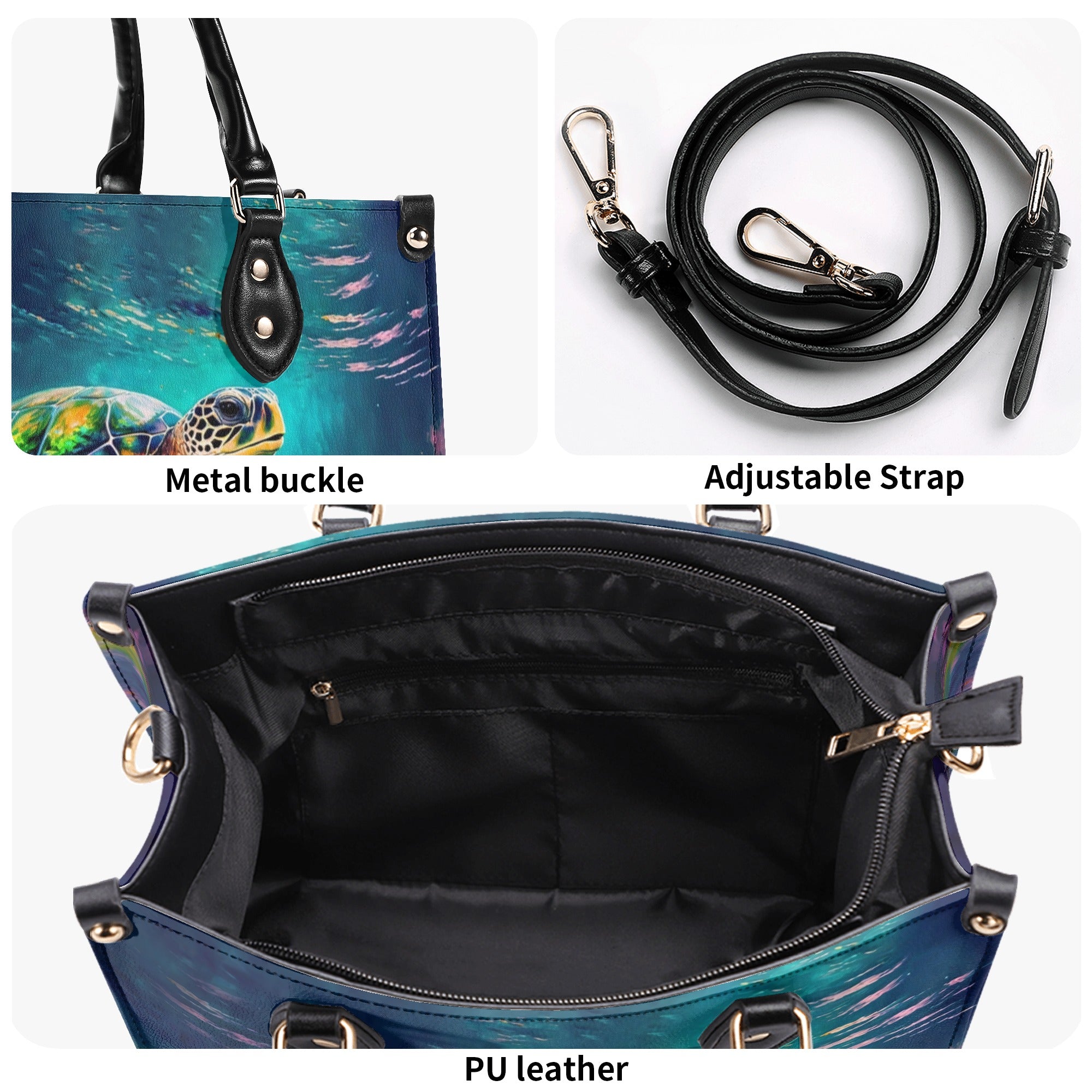 SEA TURTLE LEATHER HANDBAG - YHHG2211244